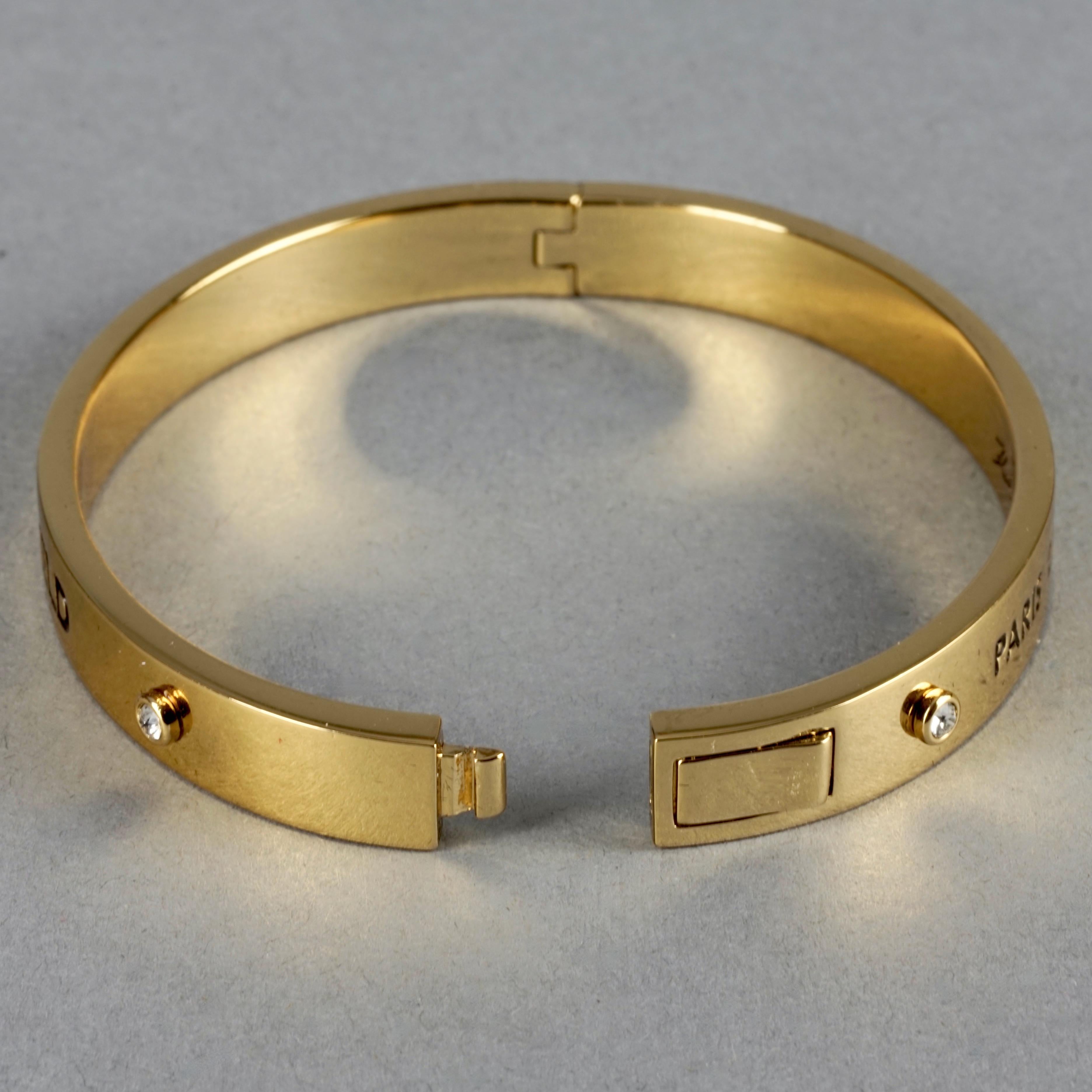 Vintage KARL LAGERFELD Address Bangle Bracelet For Sale 2