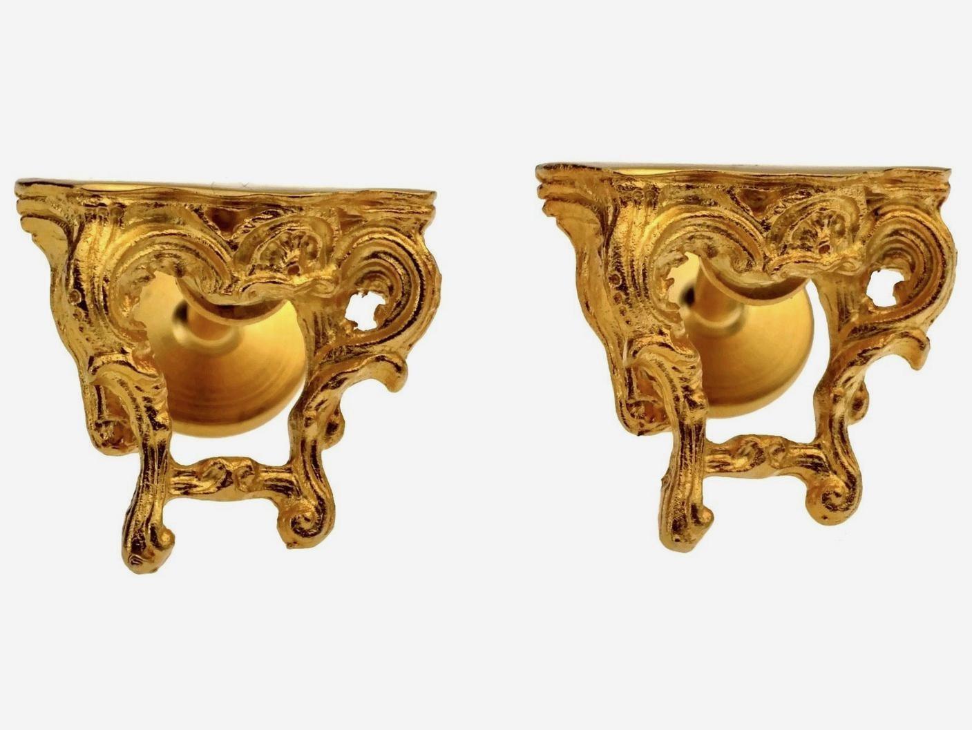 Vintage KARL LAGERFELD Baroque Table Cuff Links In Excellent Condition For Sale In Kingersheim, Alsace