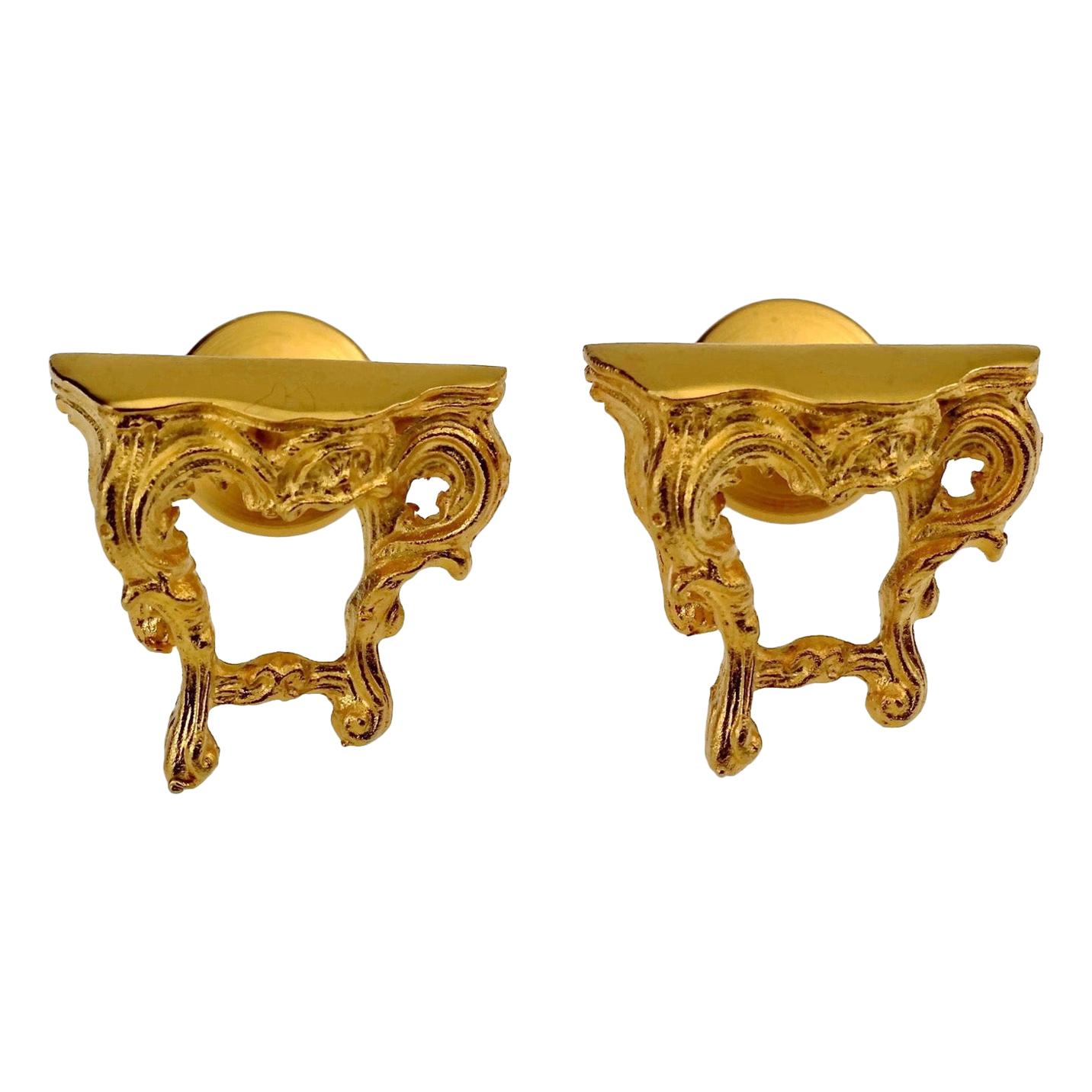 Vintage KARL LAGERFELD Baroque Table Cuff Links