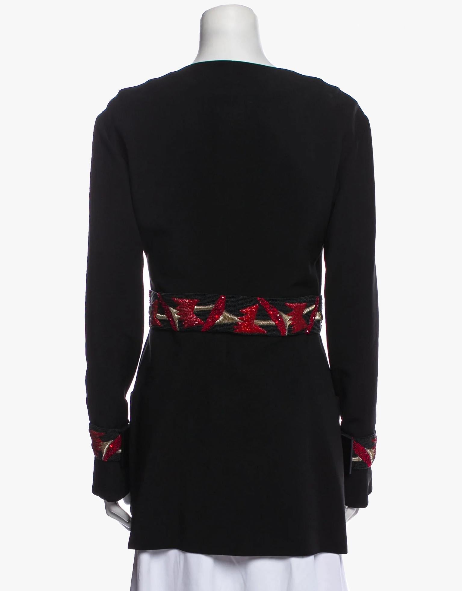 Black Vintage Karl Lagerfeld beaded evening jacket, 1990s For Sale