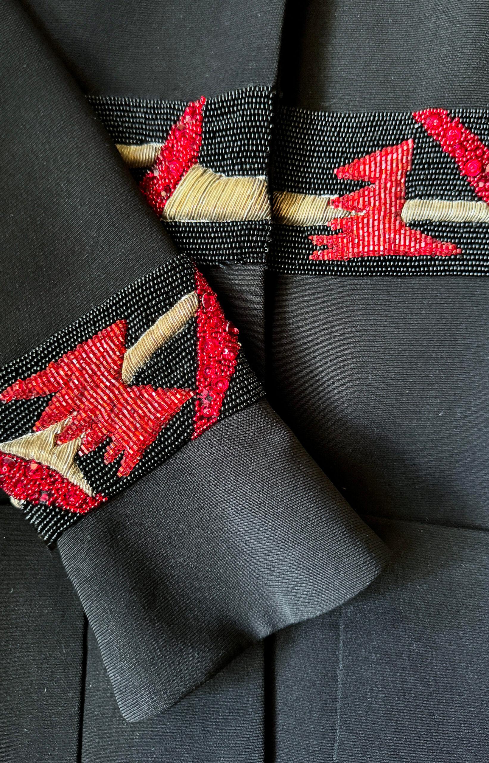 Vintage Karl Lagerfeld beaded evening jacket, 1990s In Good Condition For Sale In New York, NY