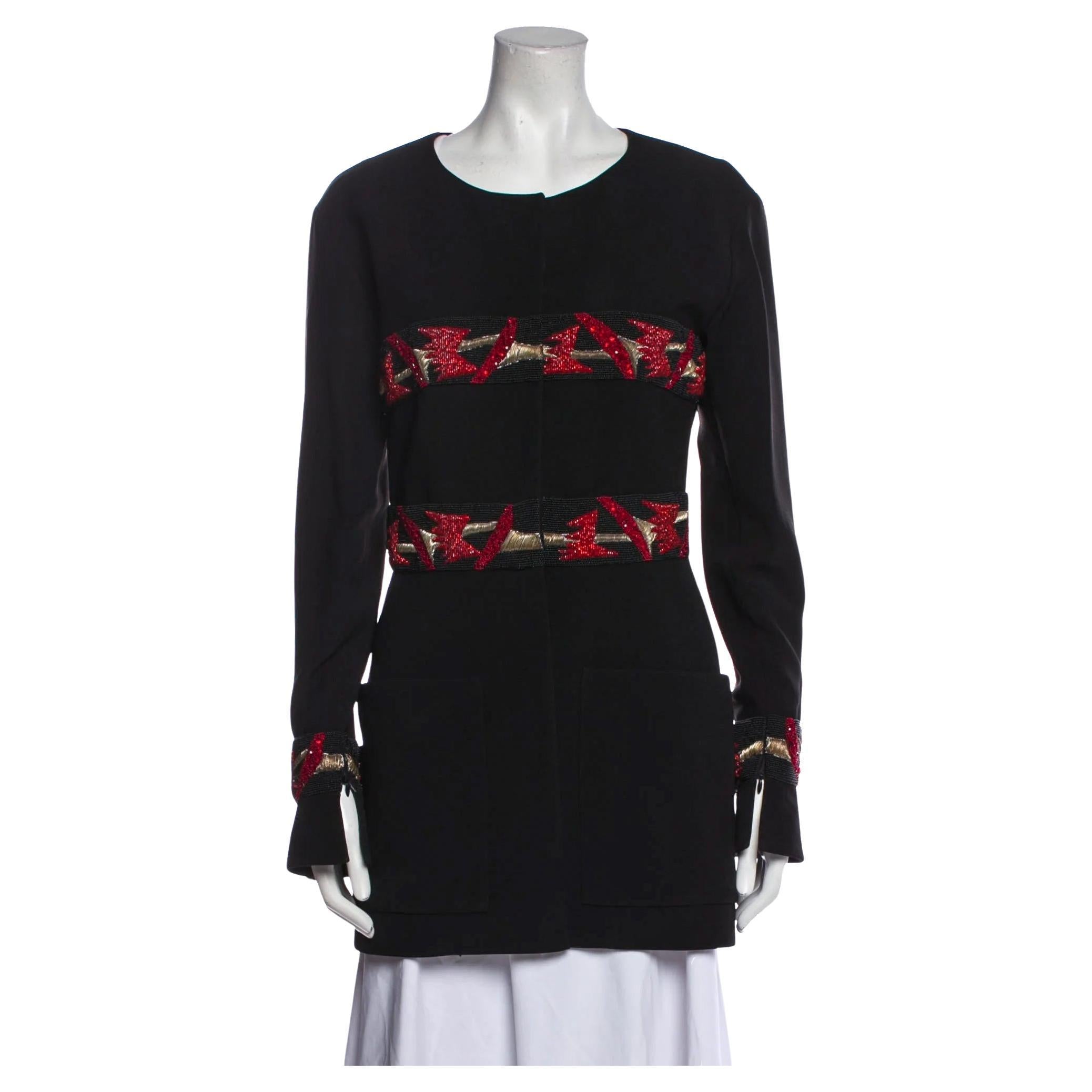 Vintage Karl Lagerfeld beaded evening jacket, 1990s For Sale