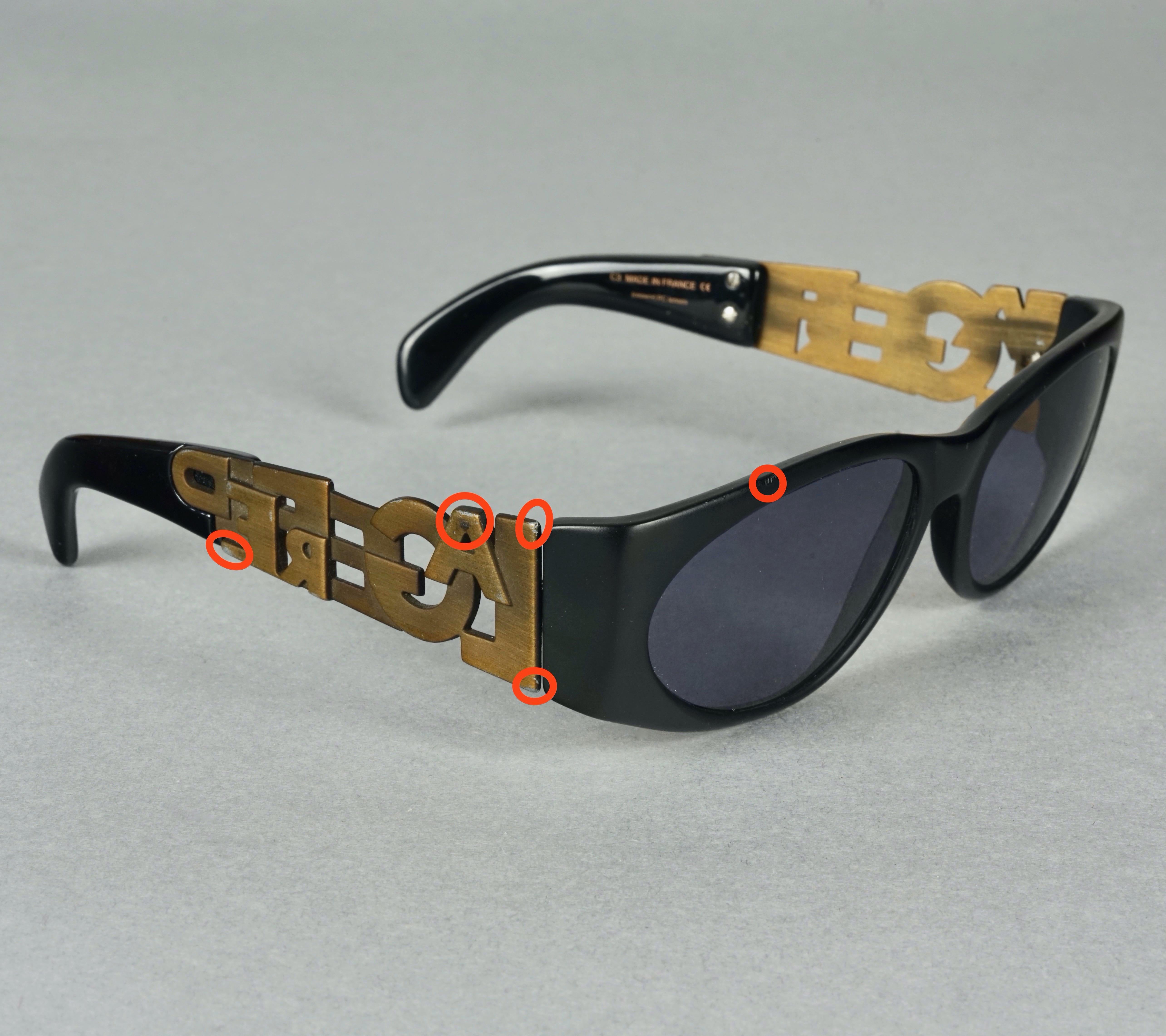 Vintage KARL LAGERFELD Bronze Spelled Logo Sunglasses 2