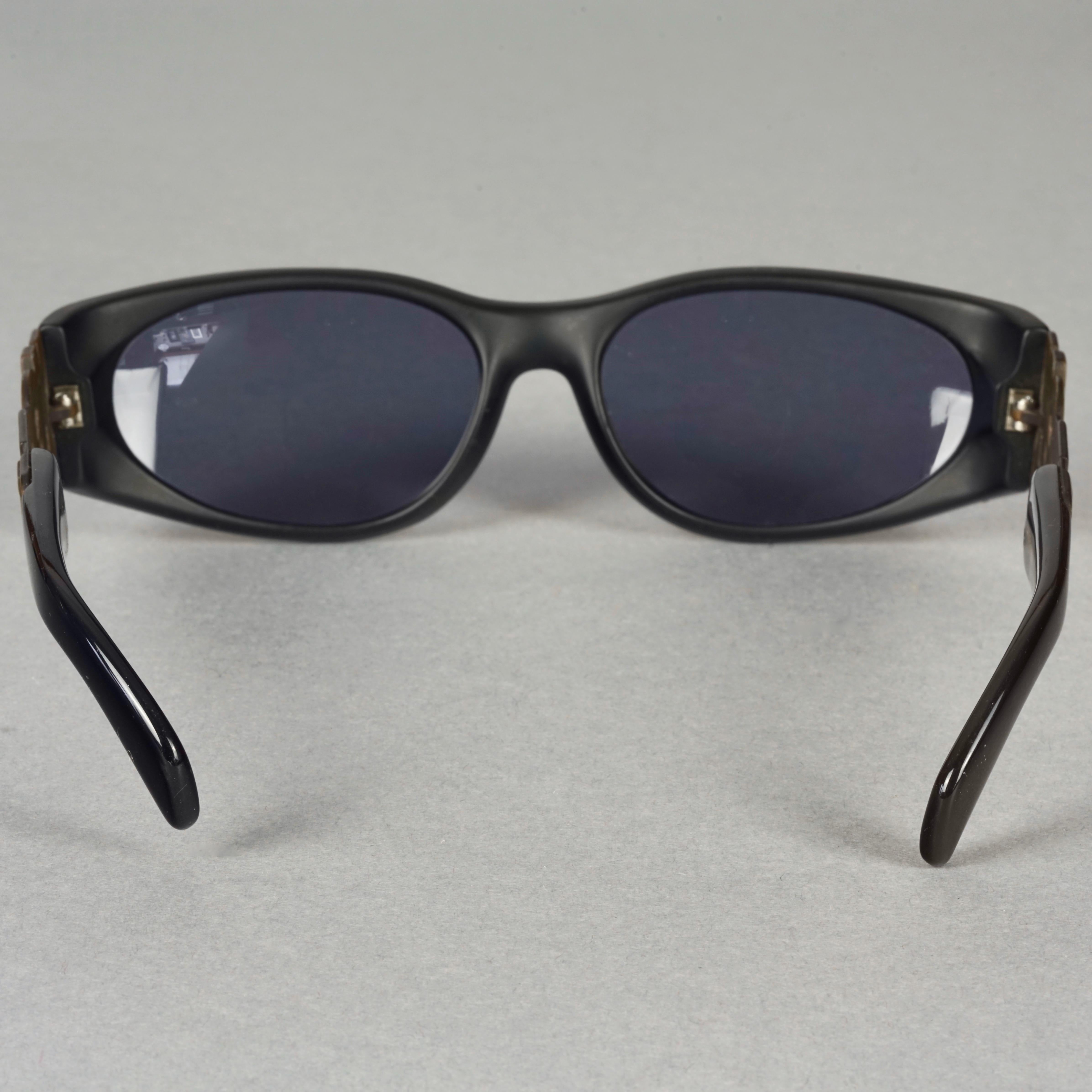 Black Vintage KARL LAGERFELD Bronze Spelled Logo Sunglasses