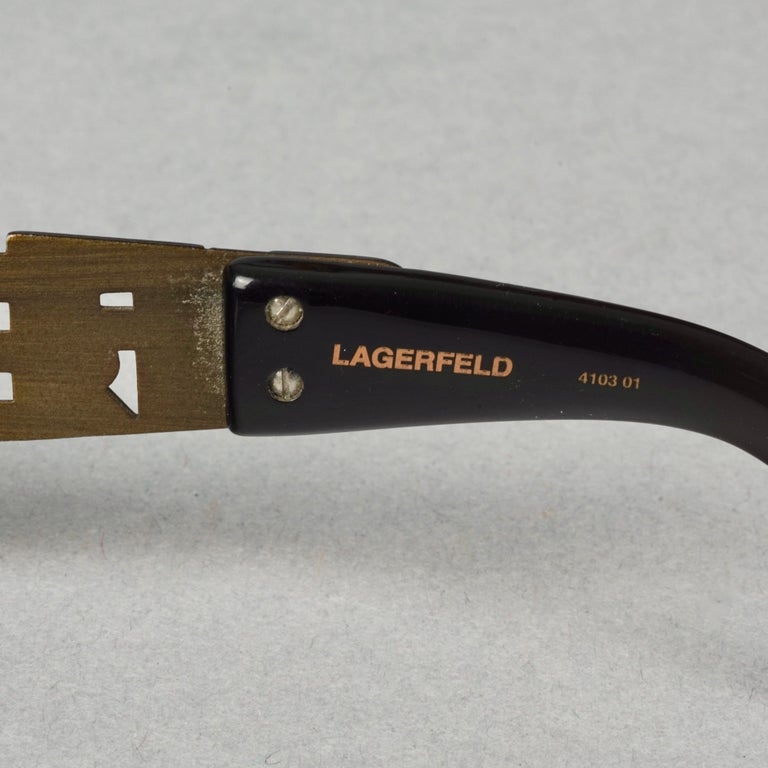 Vintage KARL LAGERFELD Bronze Spelled Logo Sunglasses at 1stDibs | karl ...