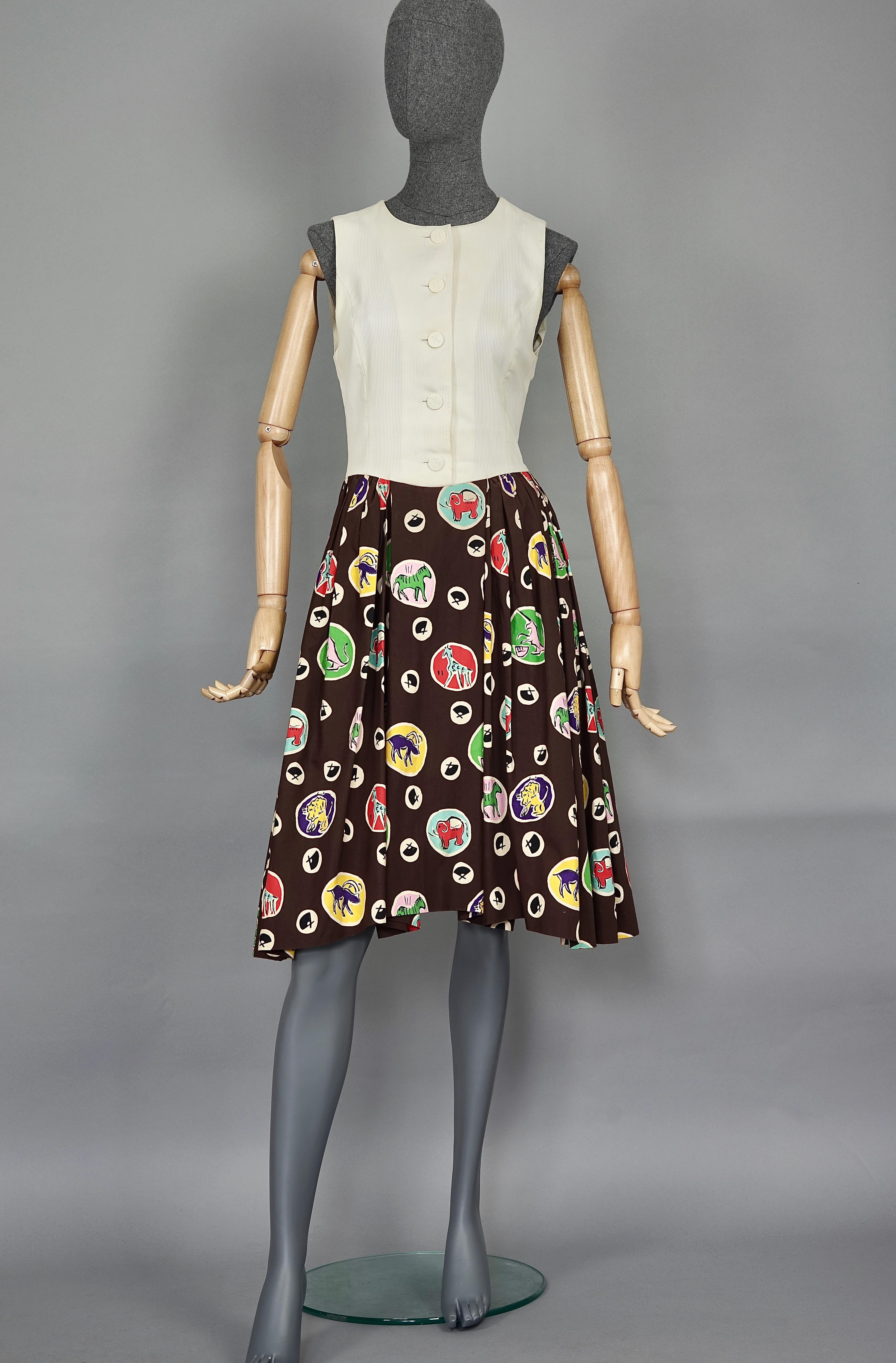 Vintage KARL LAGERFELD Colorful Logo Print Pleated Sleeveless Dress

Measurements taken laid flat, please double bust and waist:
Shoulder: 12.20 inches (31 cm)
Bust: 17.32 inches (44 cm)
Waist: 14.56 inches (37 cm)
Hips: Free
Length: 41.33 inches