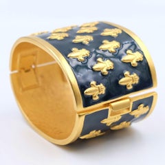 Vintage Karl Lagerfeld Cuff Enamel Bracelet 1990s