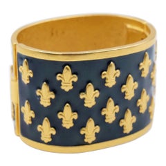 Vintage Karl Lagerfeld Cuff Enamel Bracelet 1990s
