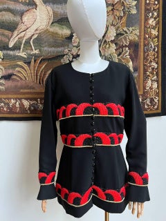 Vintage Karl Lagerfeld Embroidered Evening Jacket, 1980's