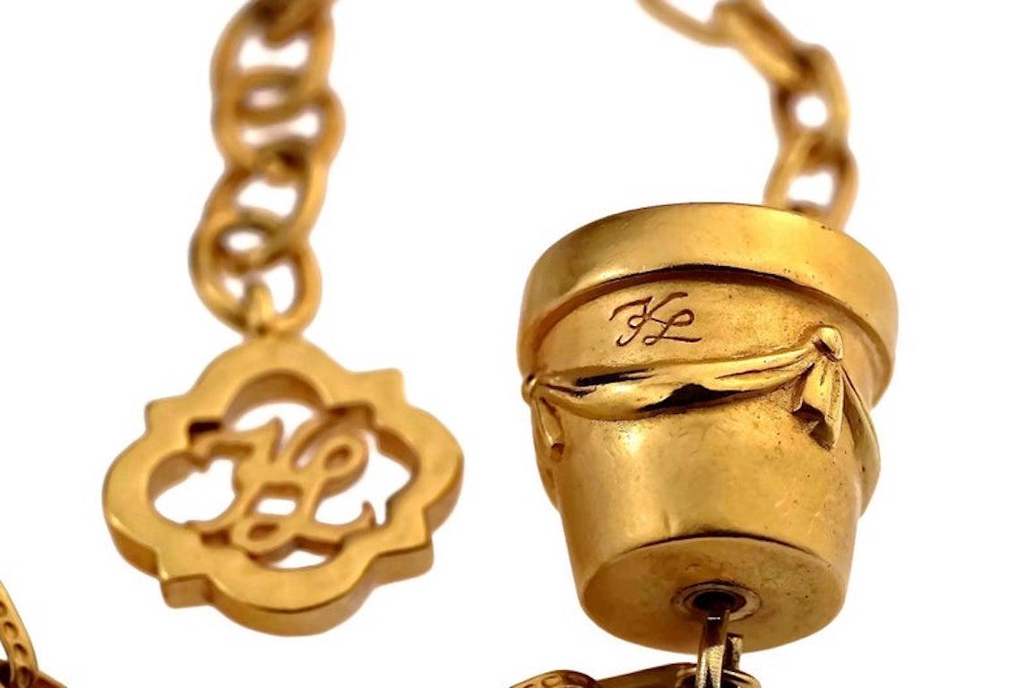 Collier fantaisie vintage KARL LAGERFELD Flower Pot Gardening en vente 6