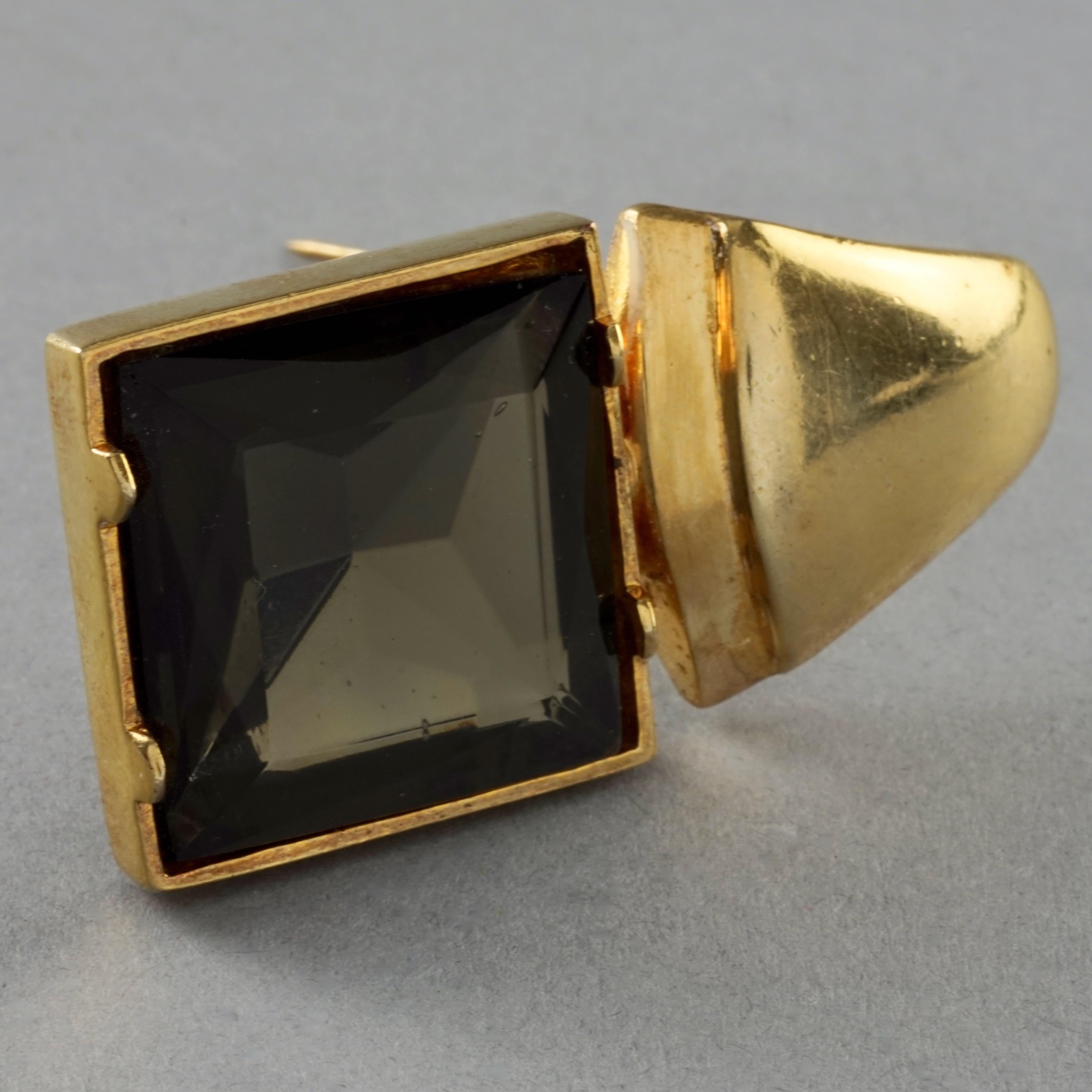 Women's or Men's Vintage KARL LAGERFELD Geometric Diamant Brooch For Sale