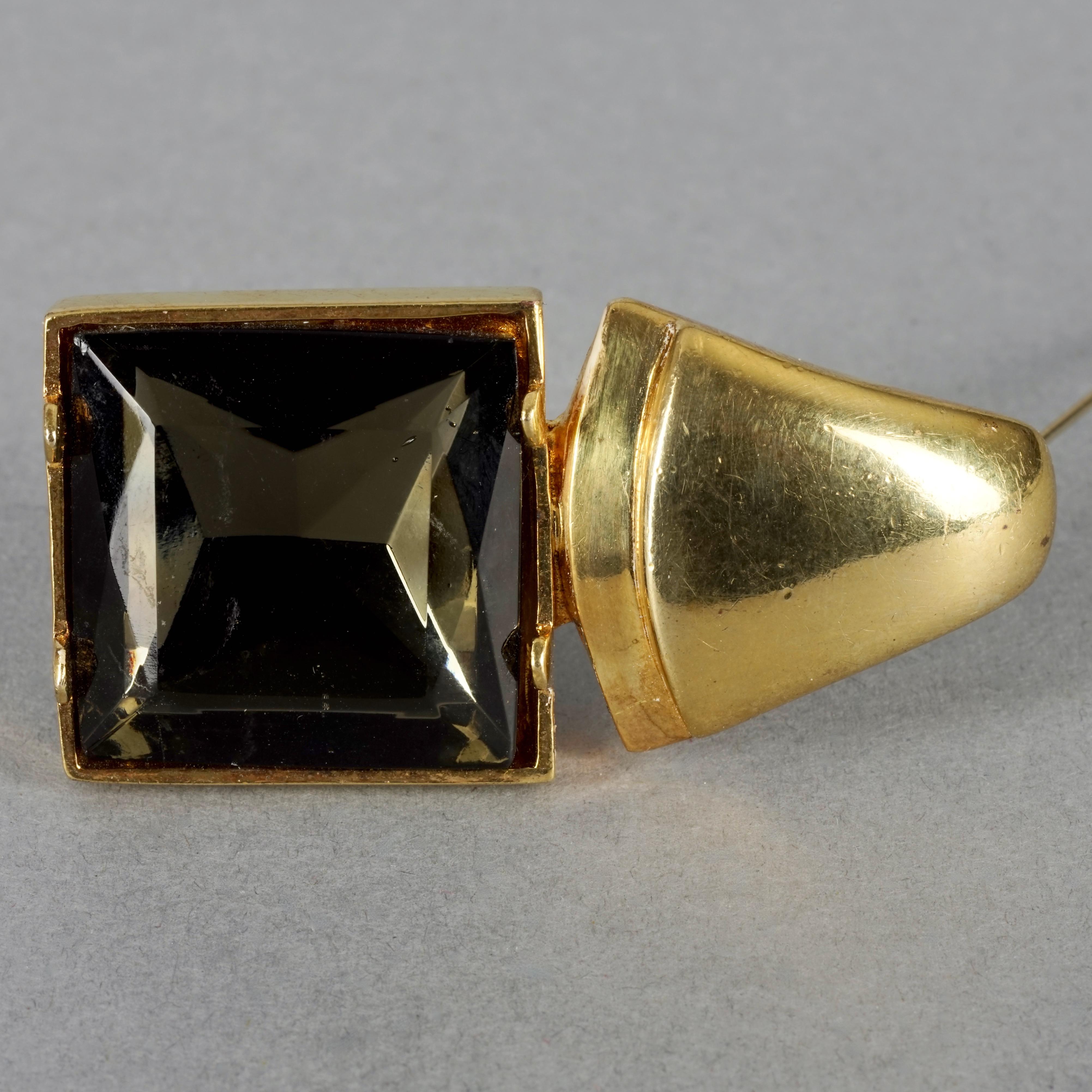 Vintage KARL LAGERFELD Geometric Diamant Brooch For Sale 2
