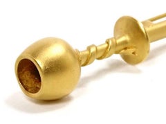 Vintage KARL LAGERFELD Golden Sceptre Chalice Long Brooch