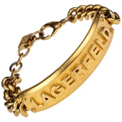 Vintage KARL LAGERFELD ID Chain Bracelet