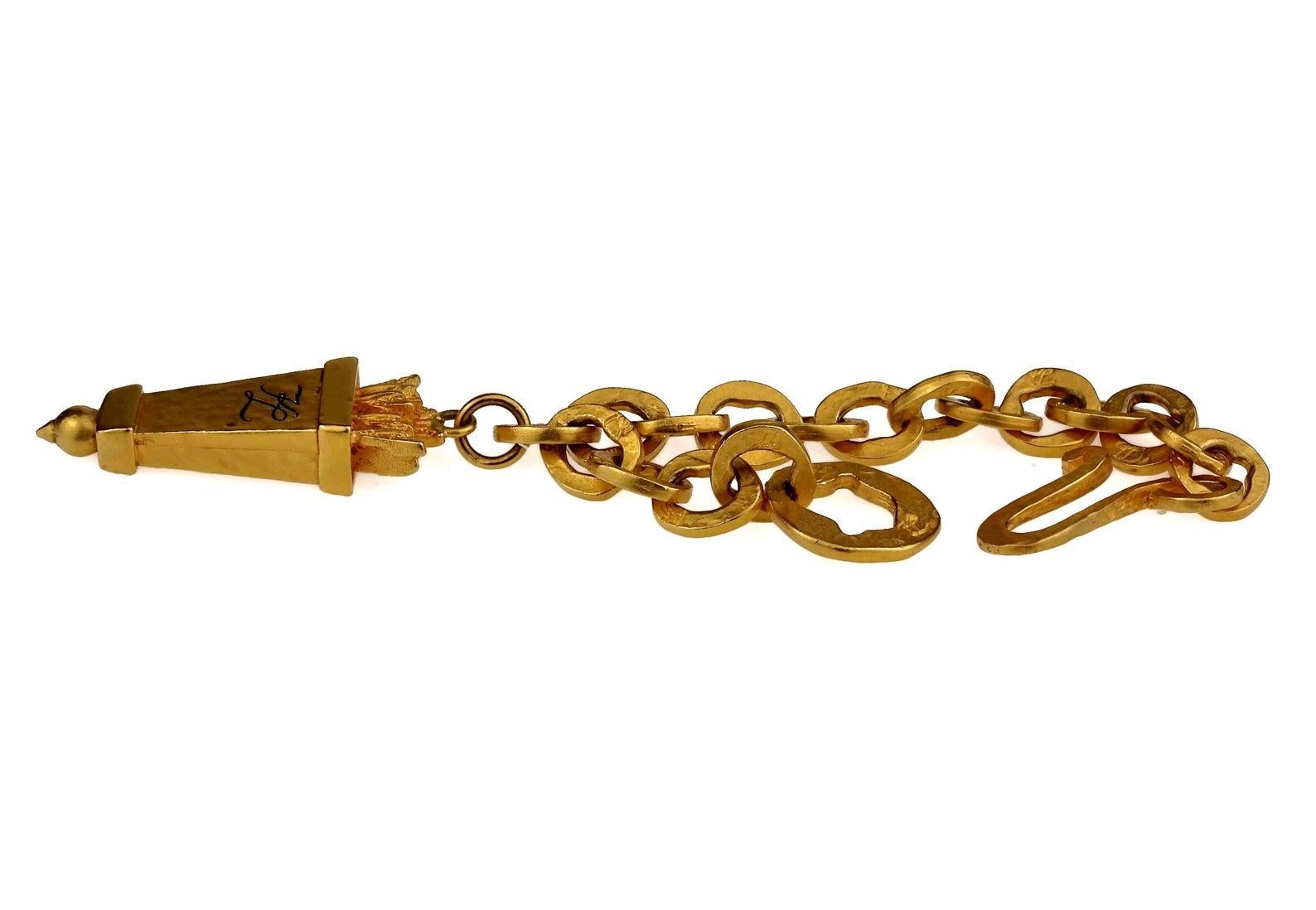 Women's Vintage KARL LAGERFELD KL Logo Arrow Quiver Charm Bracelet For Sale