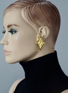 Vintage KARL LAGERFELD KL Logo Diamond Earrings