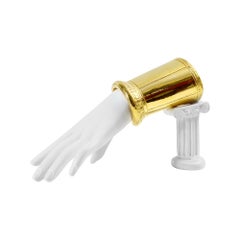 Vintage Karl Lagerfeld Large Gold Tone Cuff Bracelet Circa 1980s