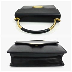 Vintage KARL LAGERFELD Navy Blue Kelly Bag