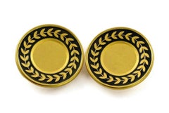 Vintage KARL LAGERFELD Plate Enamel Earrings
