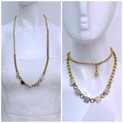Vintage Karl Lagerfeld Scrabble KL Necklace