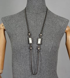 Vintage KARL LAGERFELD Sculpture Figural Charm Necklace
