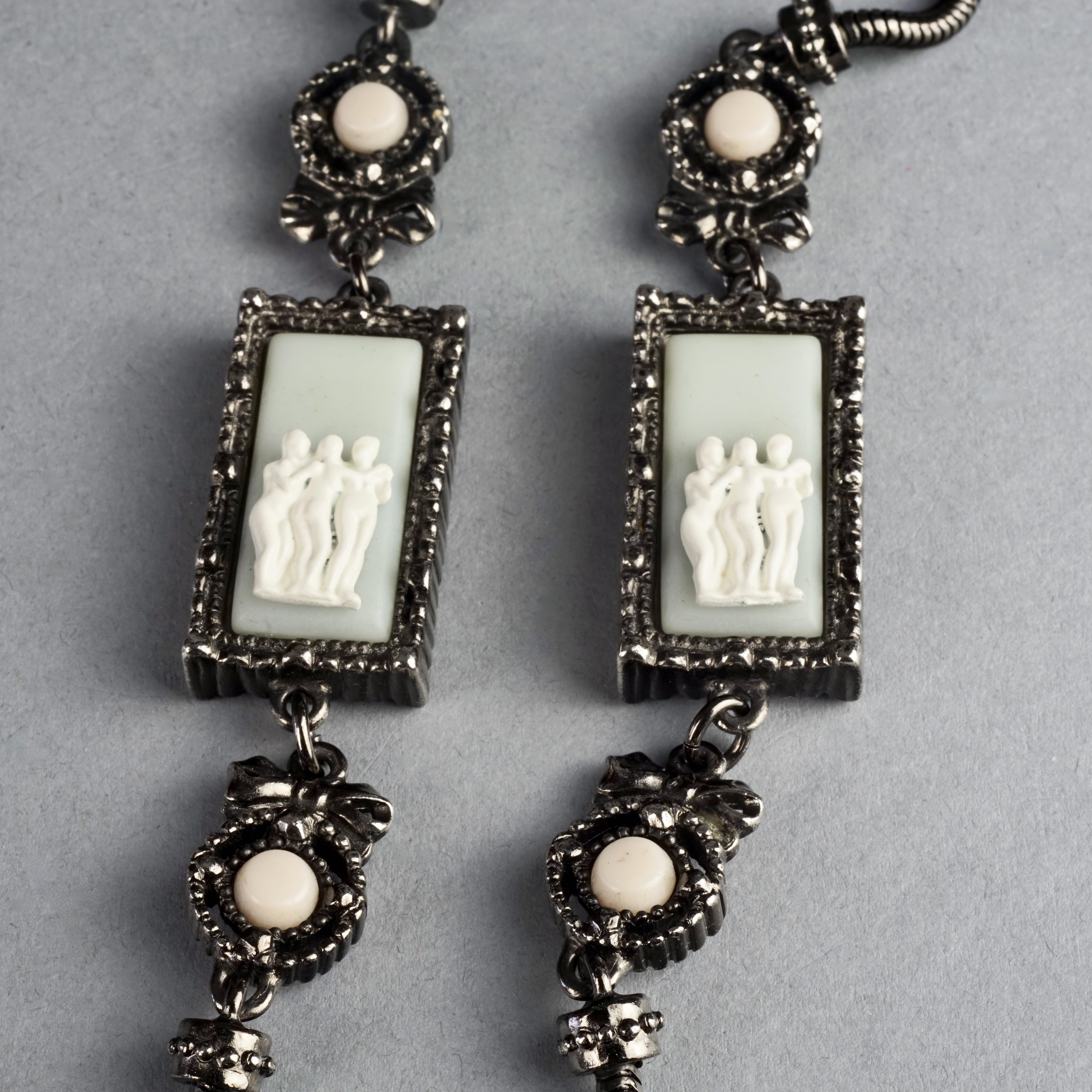 Women's or Men's Vintage KARL LAGERFELD Sculpture Figural Charm Necklace For Sale