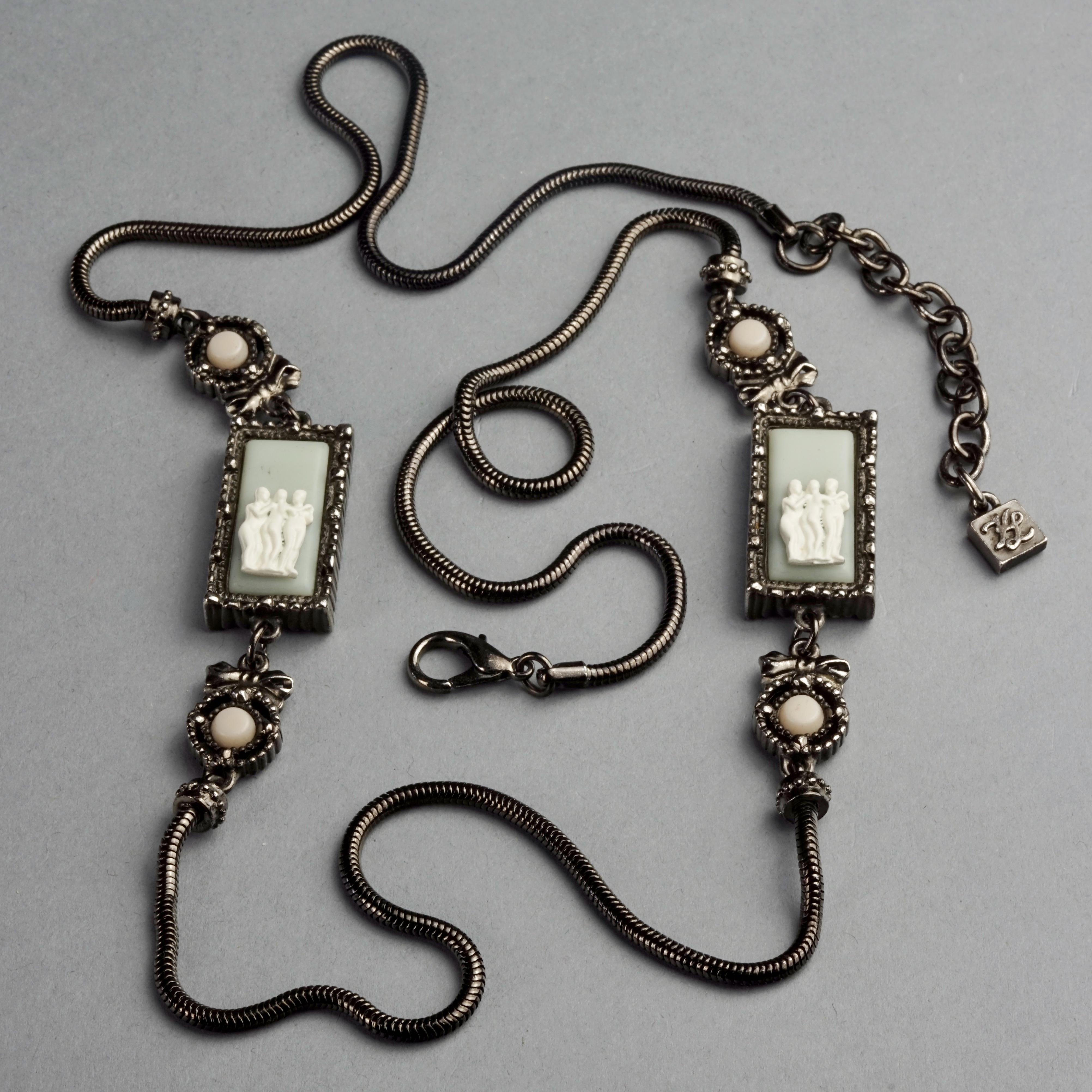 Vintage KARL LAGERFELD Sculpture Figural Charm Necklace For Sale 2