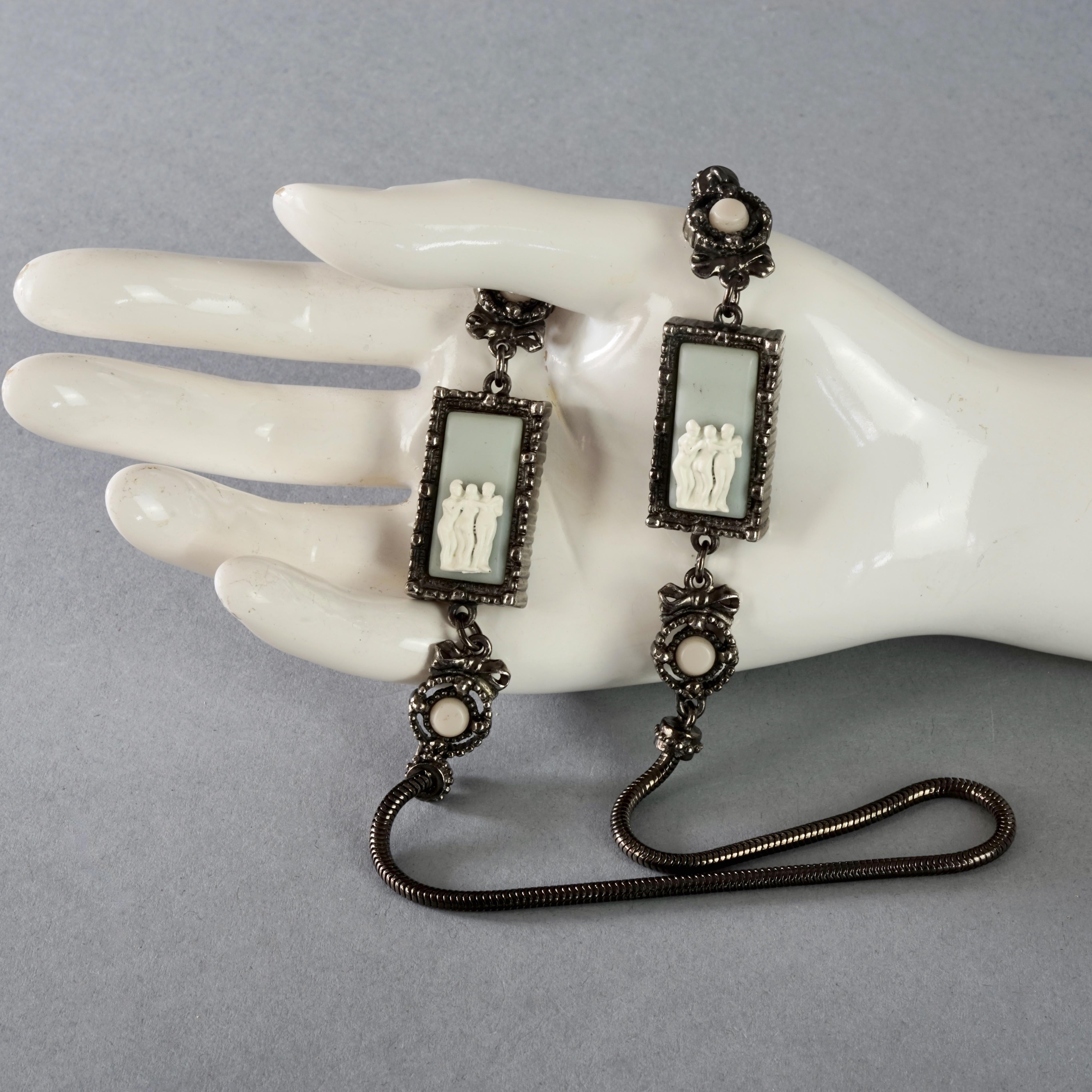 Vintage KARL LAGERFELD Sculpture Figural Charm Necklace For Sale 5