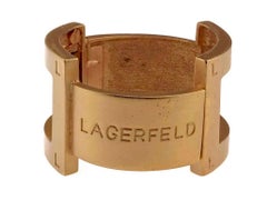 Vintage KARL LAGERFELD Spell Out Clamper Cuff Bracelet