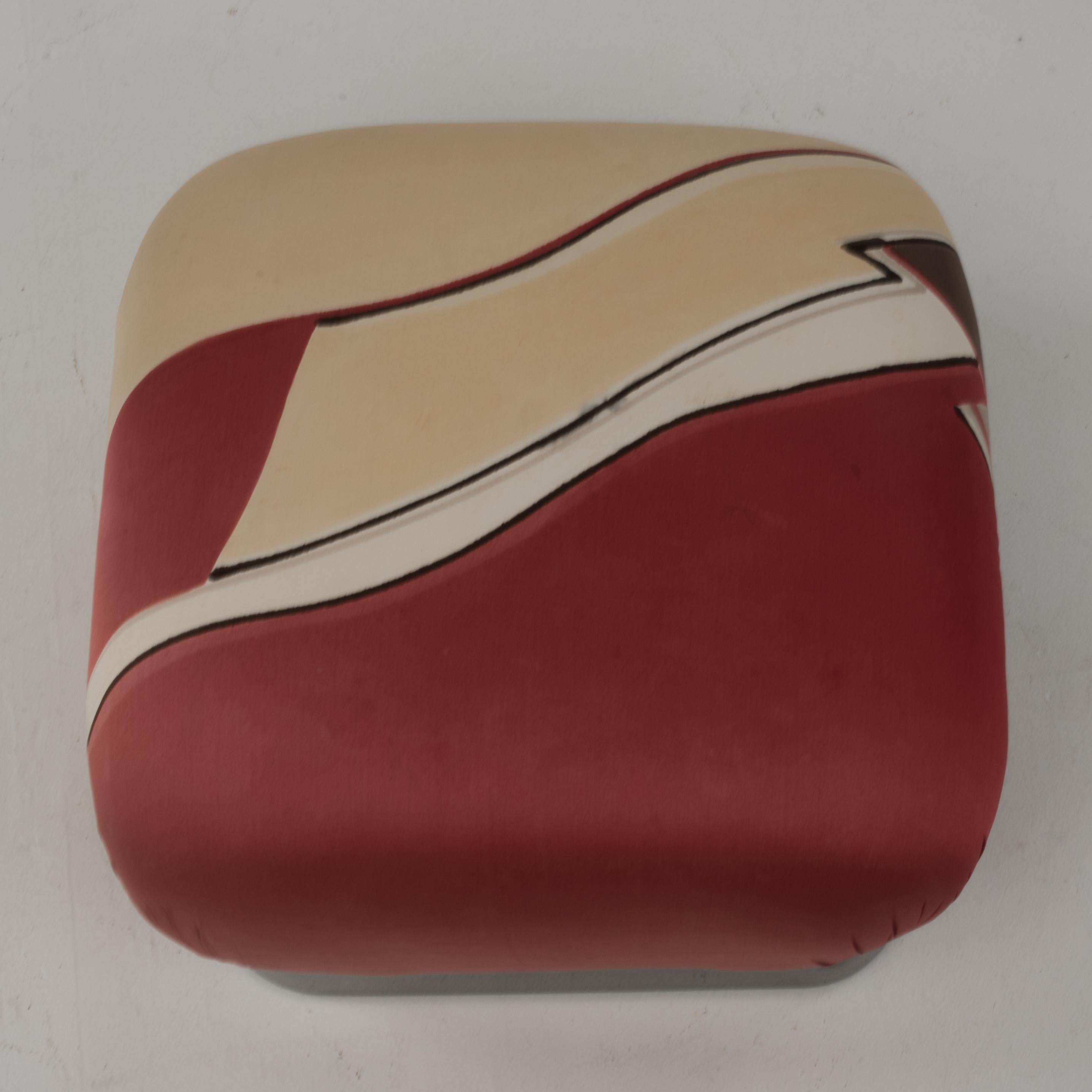 Silk Vintage Karl Springer Pouf Ottoman