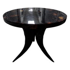 Vintage Karl Springer Style Horn Table with Tessellated Horn Top