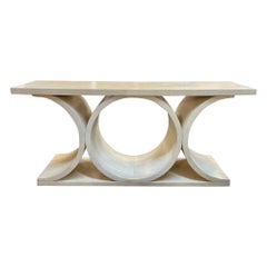 Vintage Karl Springer Style Sculpture Console