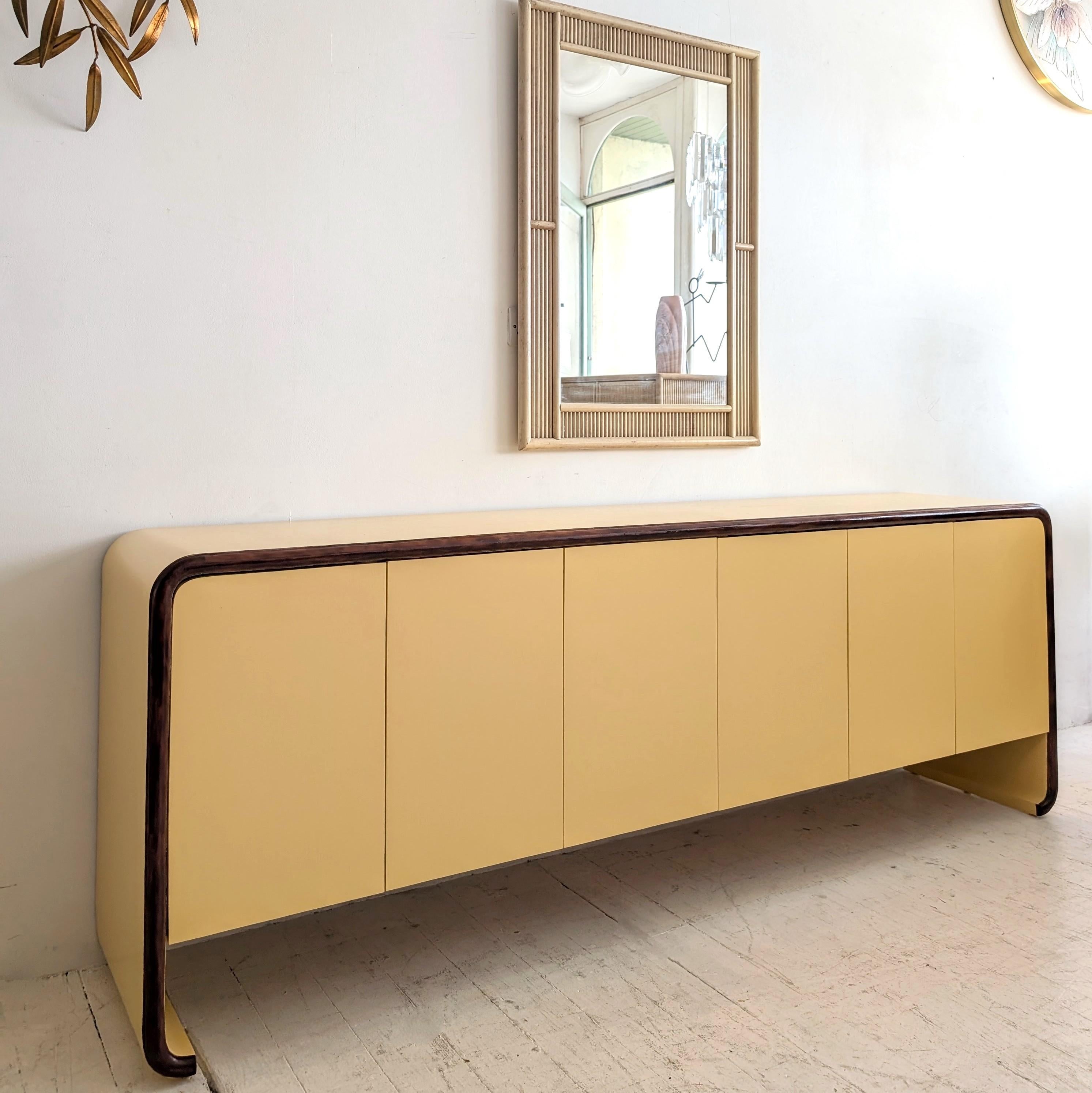 Americano Credenza / credenza d'epoca in stile Karl Springer USA anni '80 in vendita