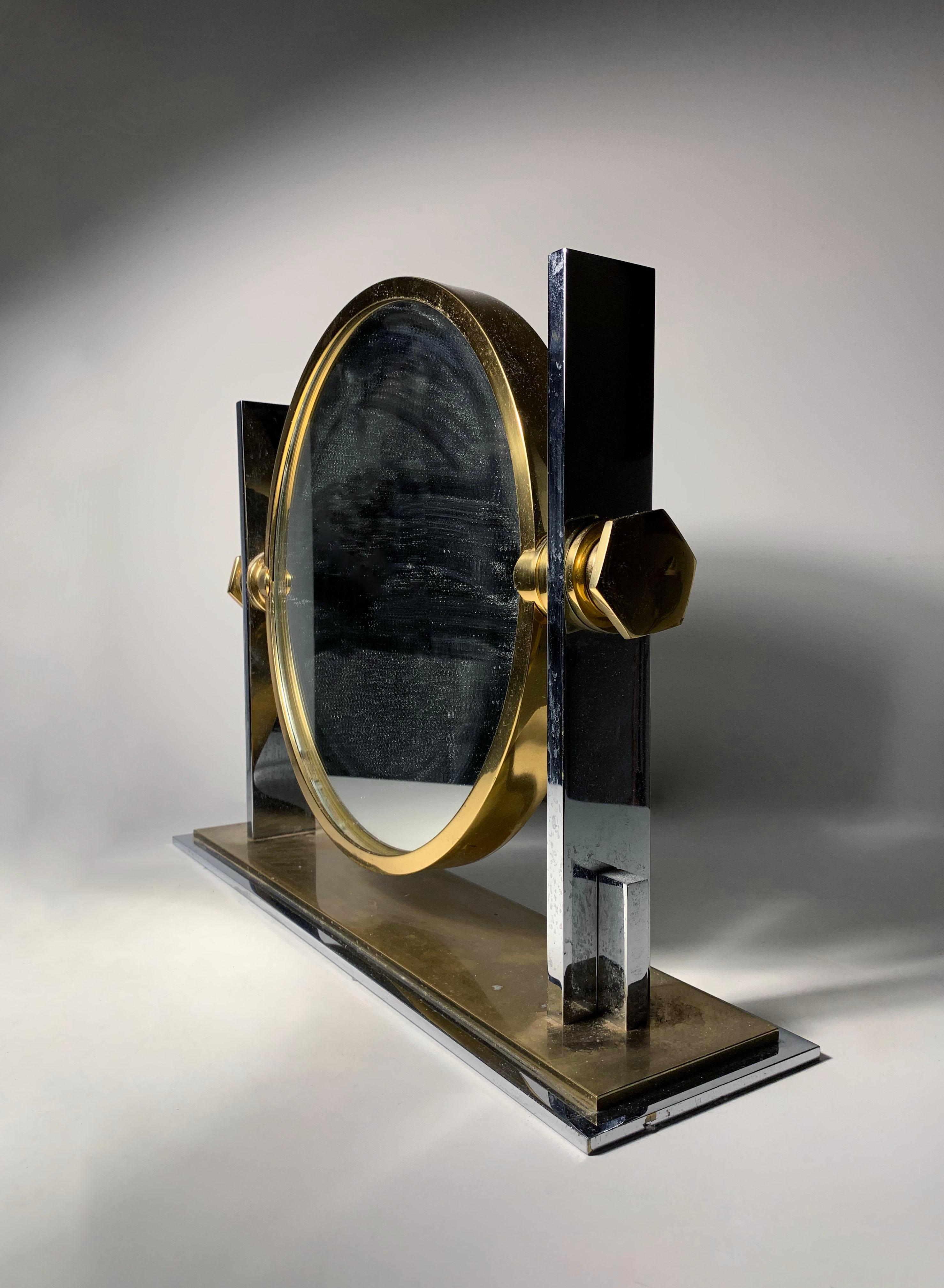 20th Century Vintage Karl Springer Vanity Mirror For Sale