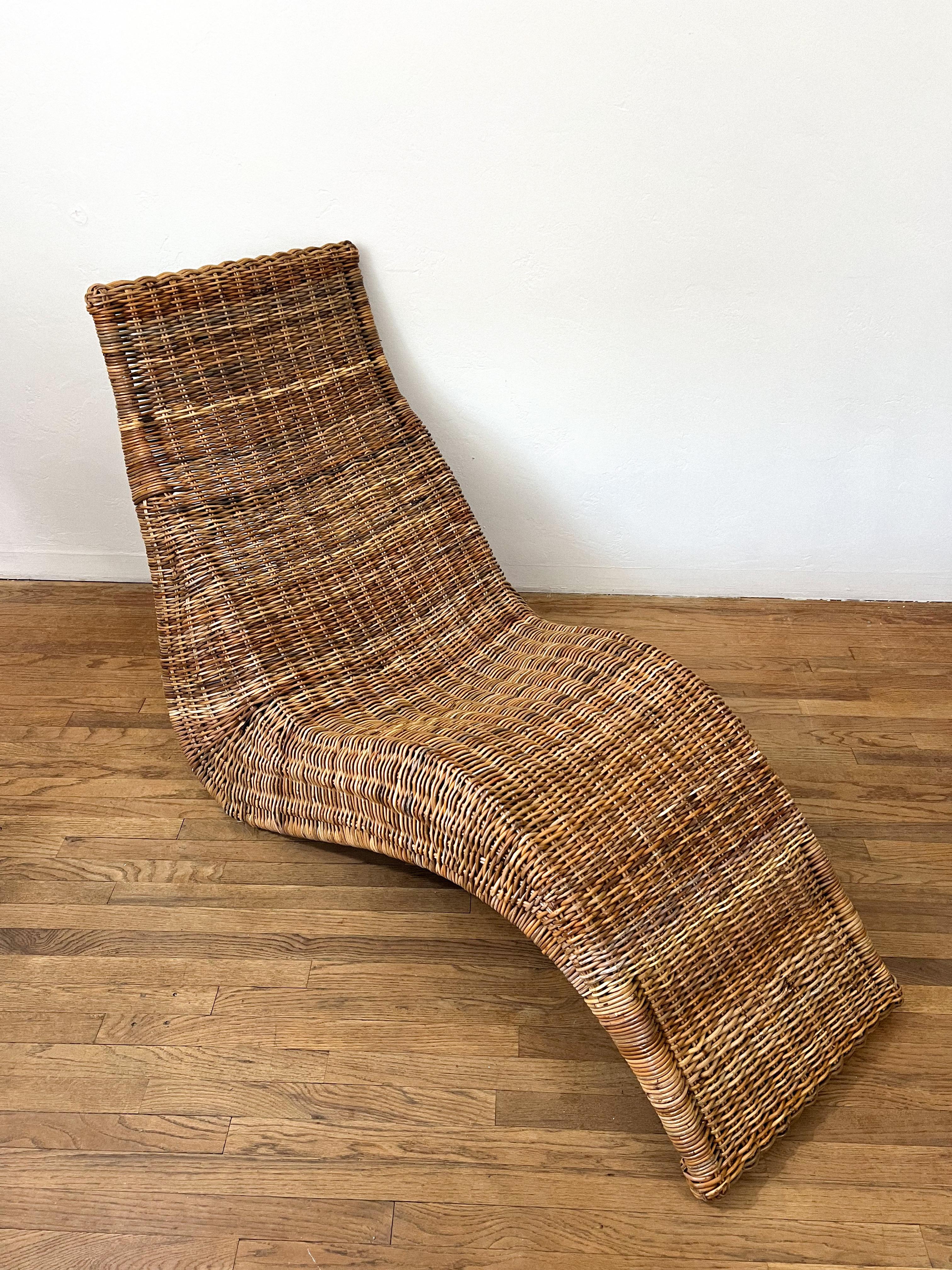 Vintage “Karlskrona” Wicker Lounge Chair by Carl Öjerstam For Sale 5