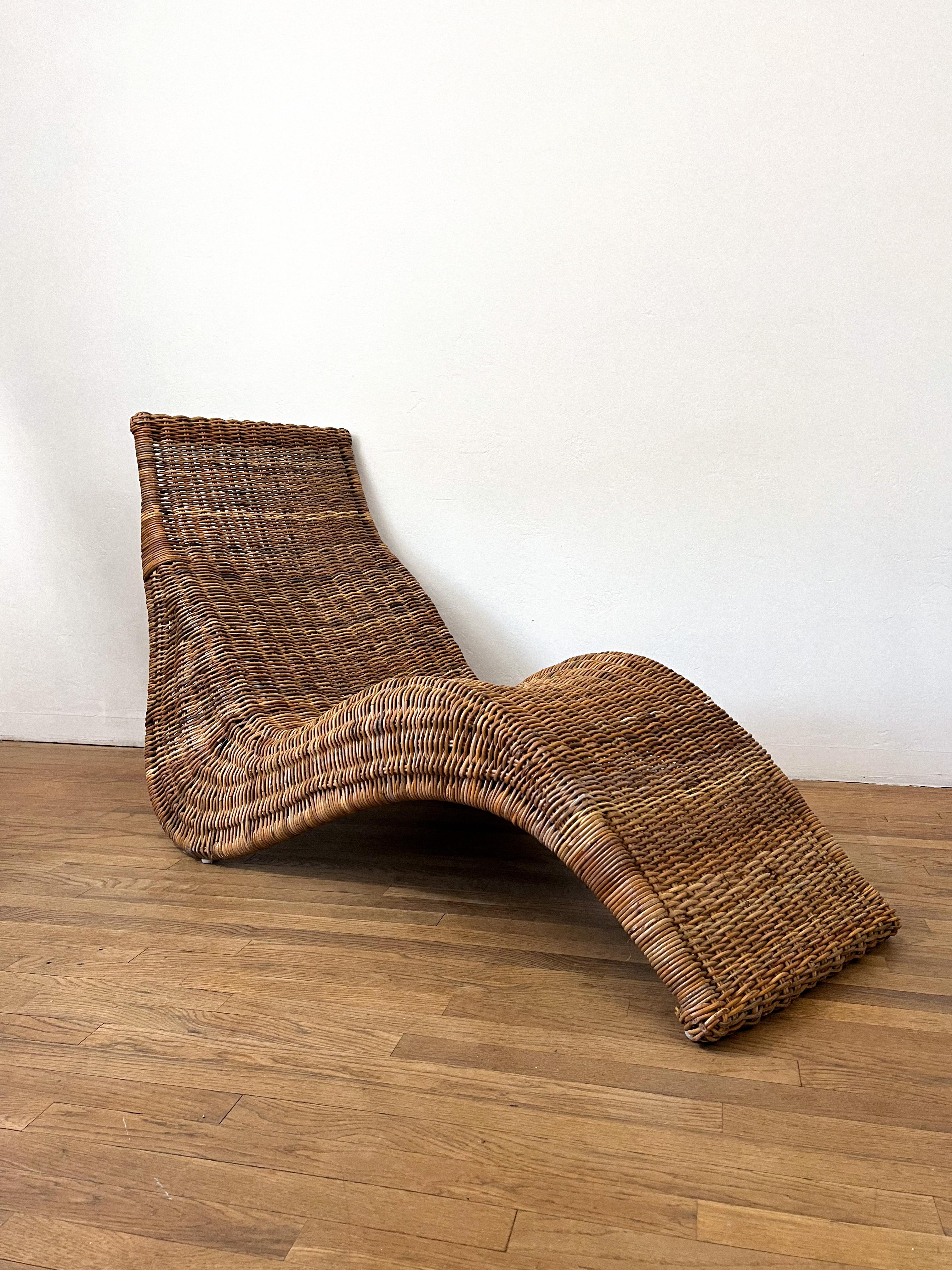 Organic Modern Vintage “Karlskrona” Wicker Lounge Chair by Carl Öjerstam