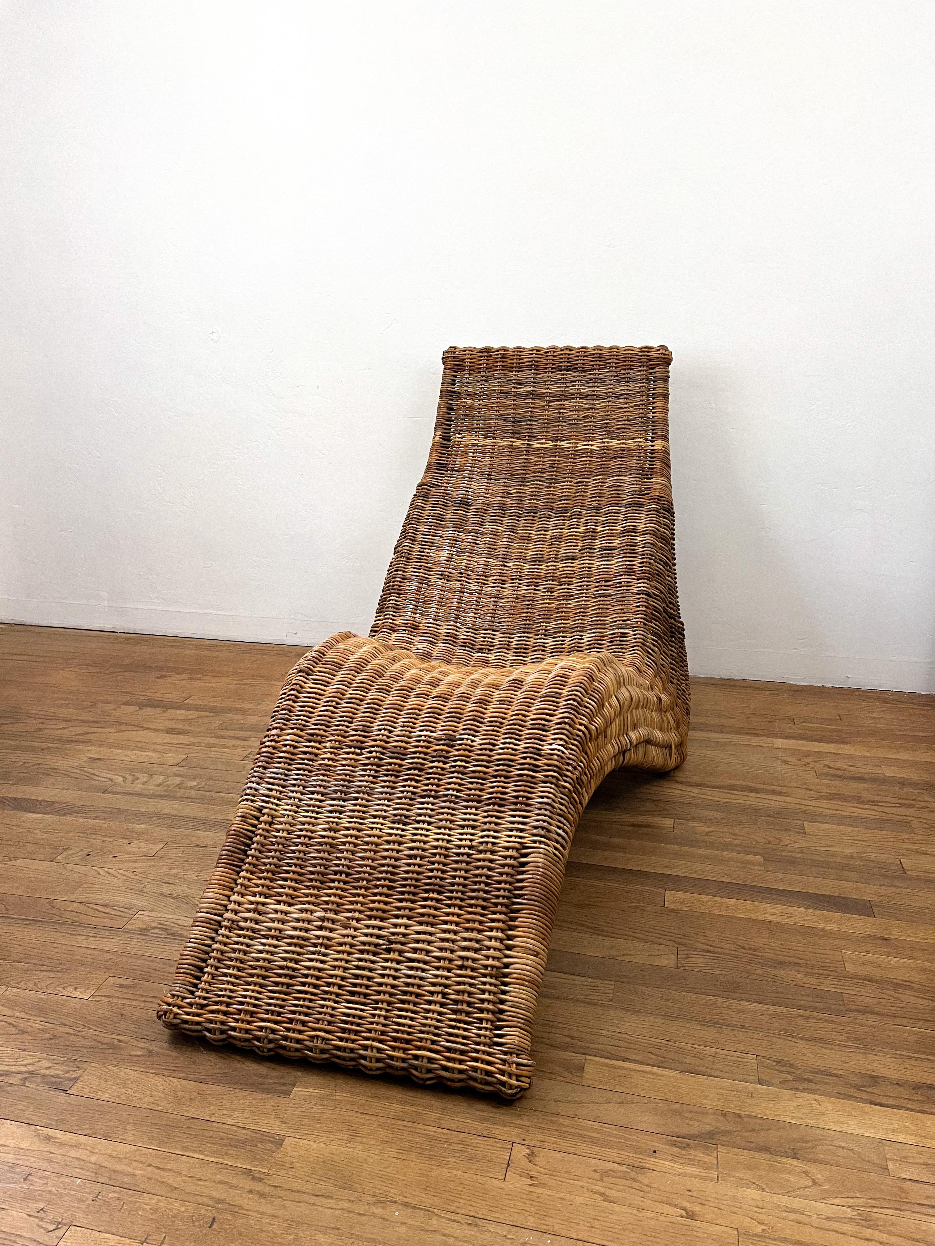 Swedish Vintage “Karlskrona” Wicker Lounge Chair by Carl Öjerstam