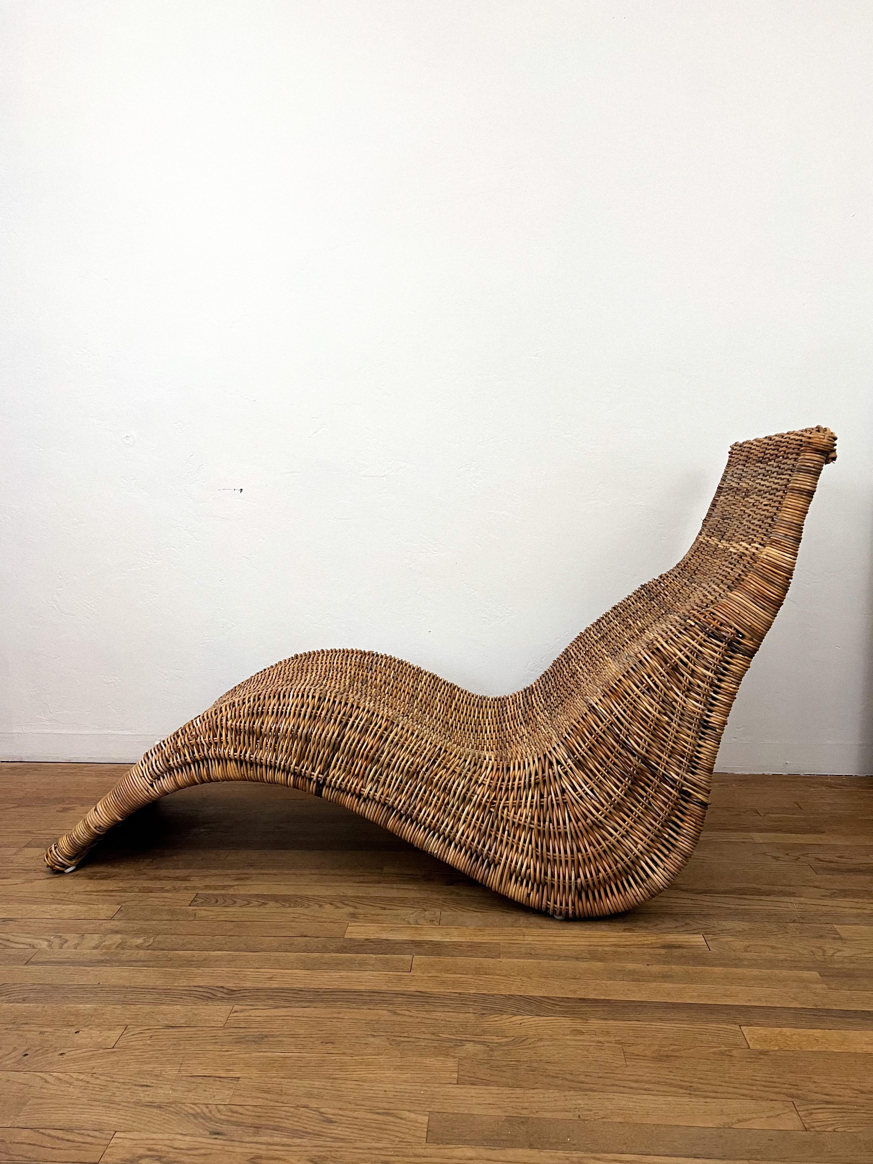 Vintage “Karlskrona” Wicker Lounge Chair by Carl Öjerstam For Sale 3