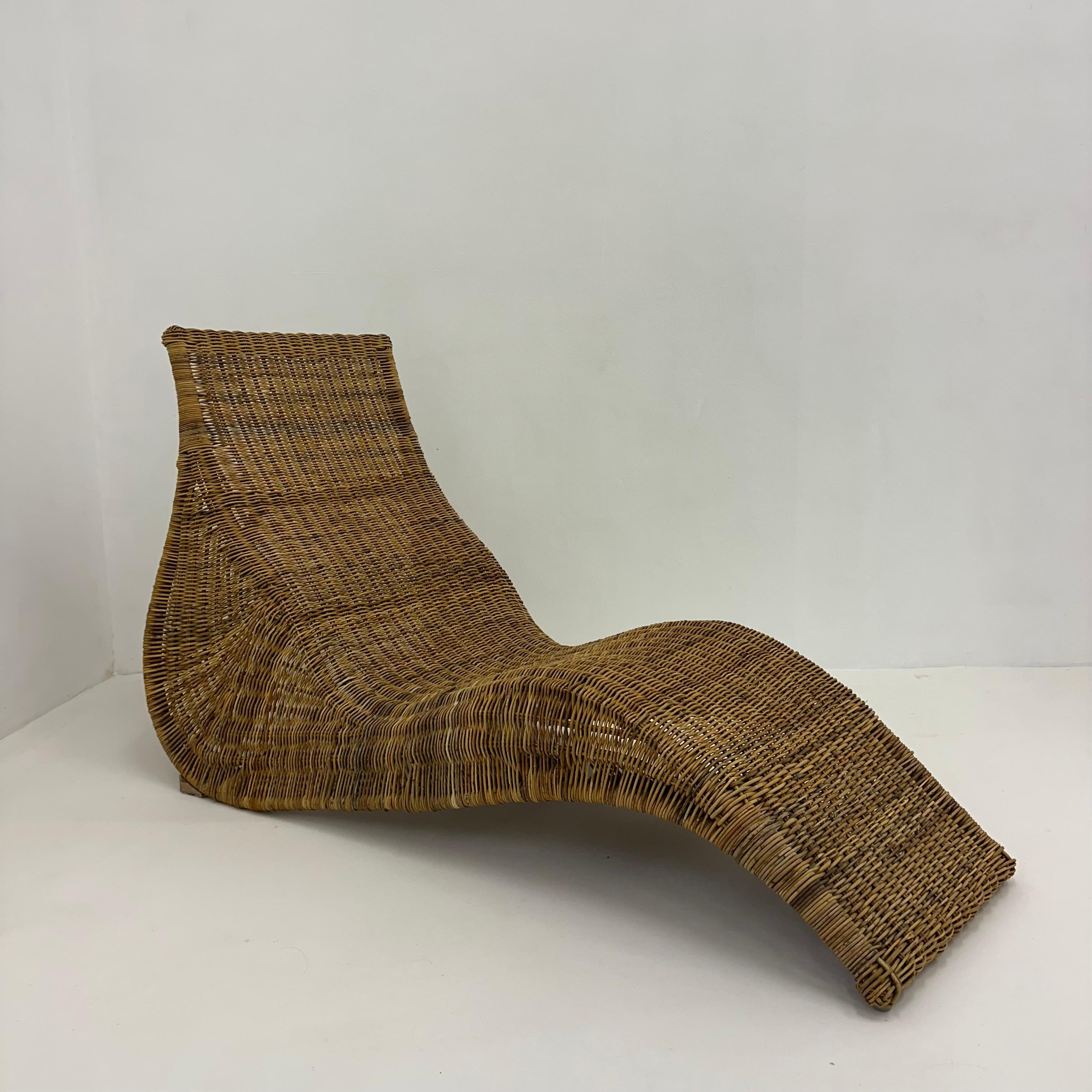 Vintage Karlskrona wicker lounge chair by Karlm Malmvell for Ikea 1998 2