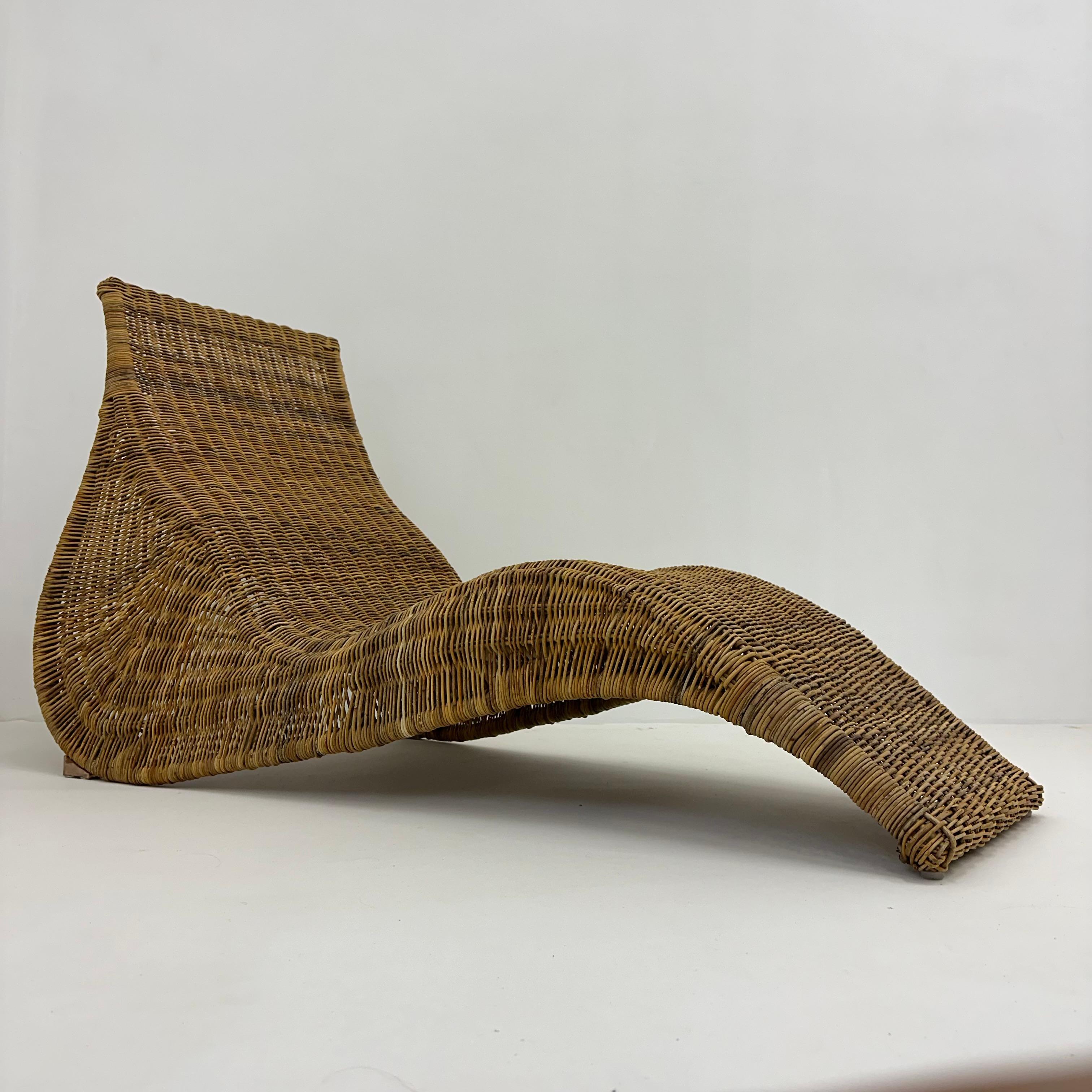 Vintage Karlskrona wicker lounge chair by Karlm Malmvell for Ikea 1998 3