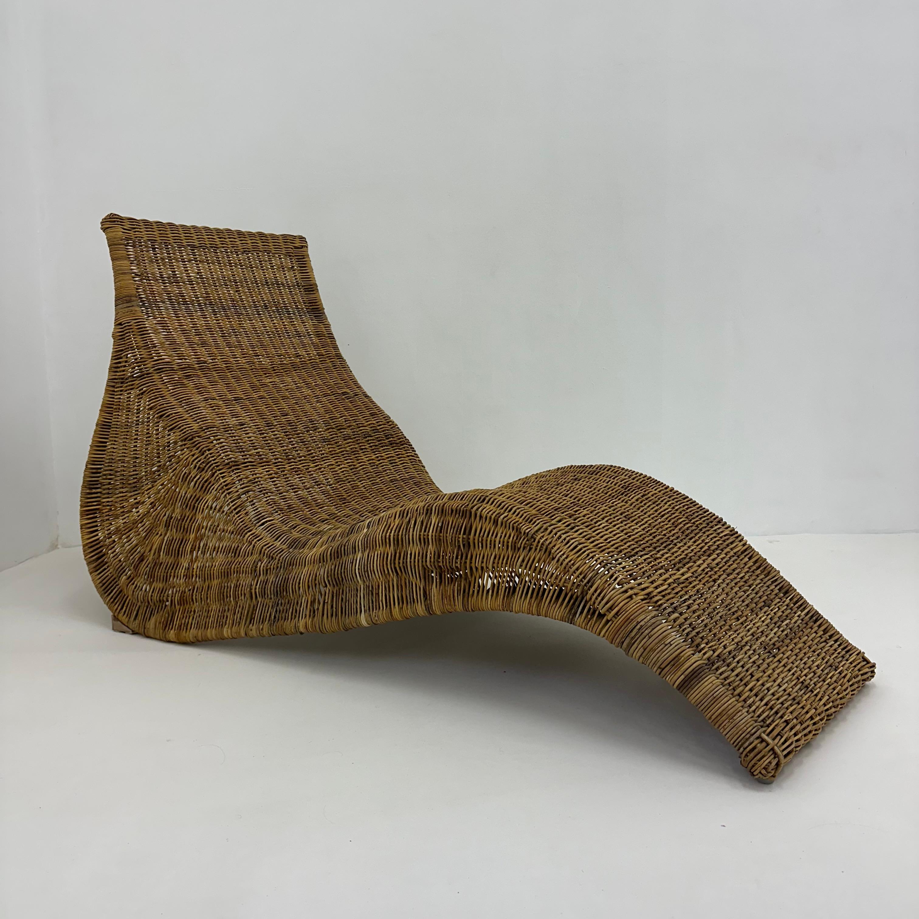 Vintage Karlskrona wicker lounge chair by Karlm Malmvell for Ikea 1998 4