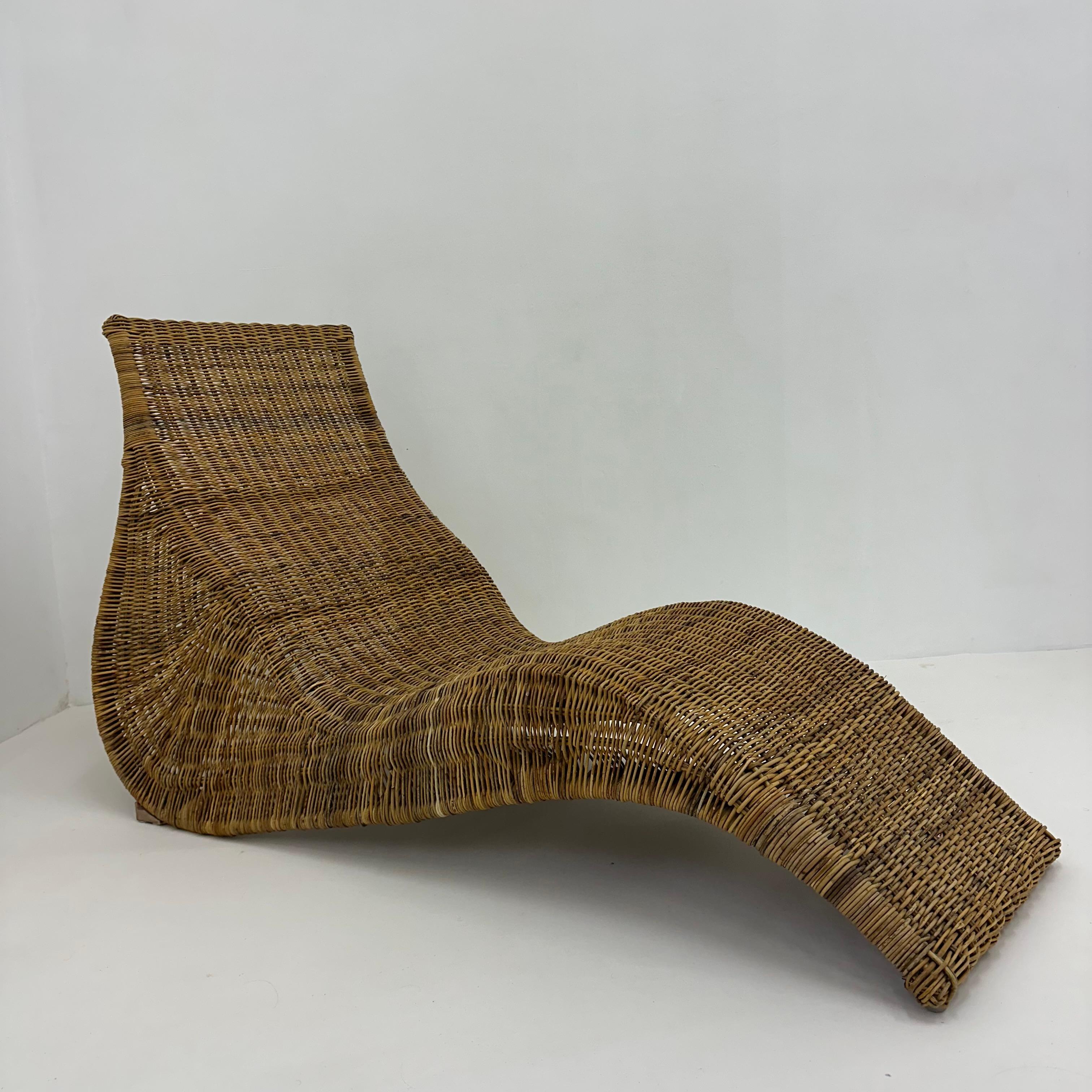 Late 20th Century Vintage Karlskrona wicker lounge chair by Karlm Malmvell for Ikea 1998
