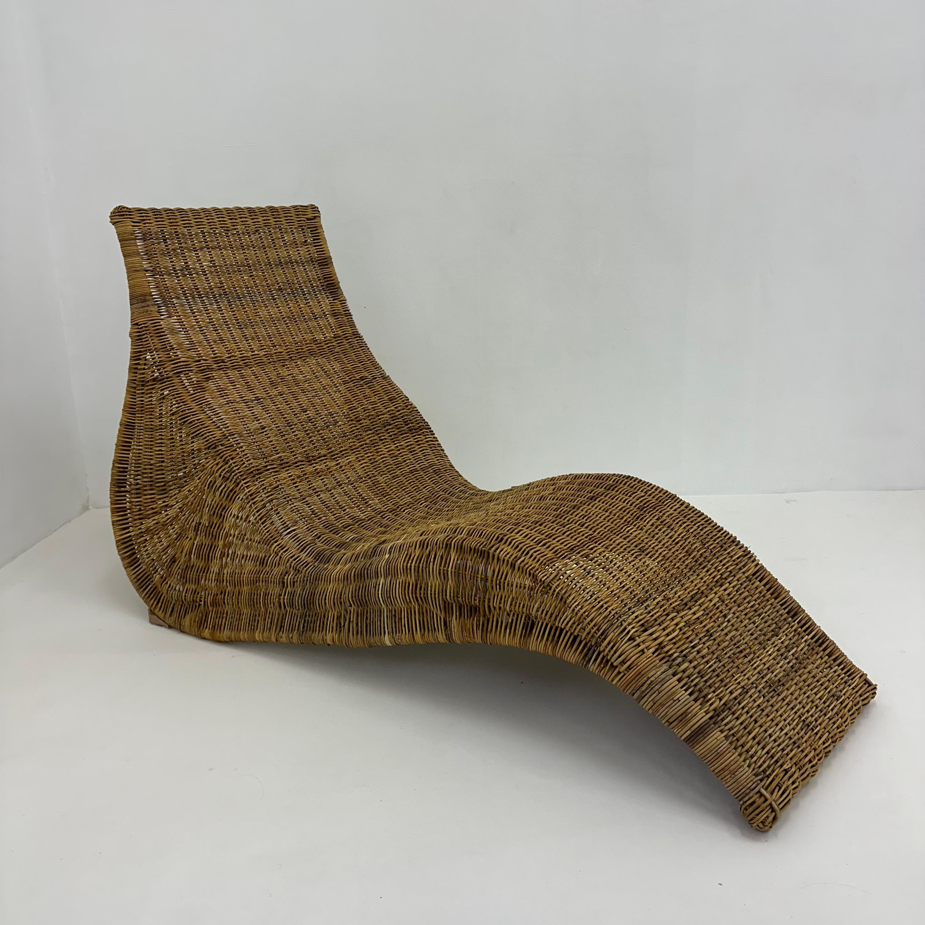 Vintage Karlskrona wicker lounge chair by Karlm Malmvell for Ikea 1998 For Sale 3