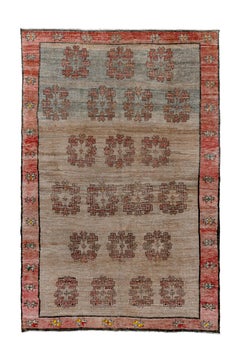 Vintage Kars Rug with Abrashed Field