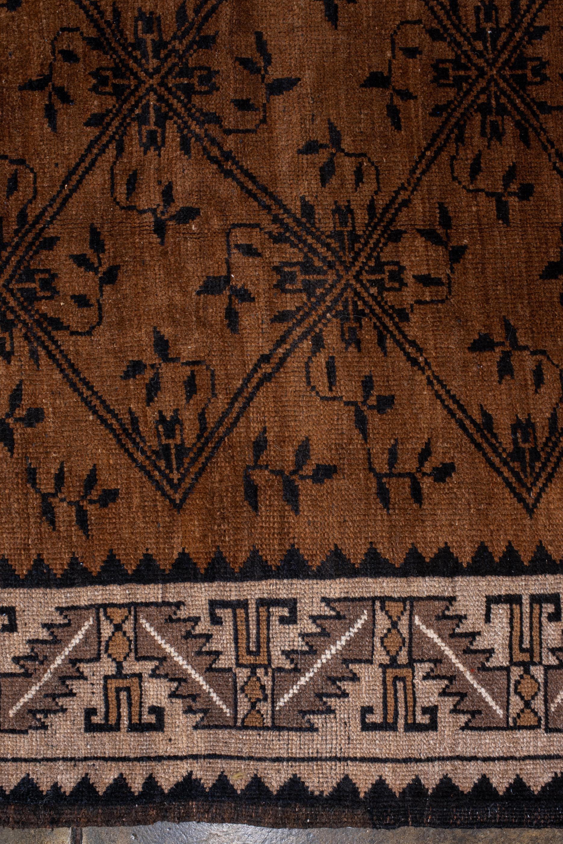 Vintage Kars Rug with Dark Field and Black Details In Good Condition In New York, NY