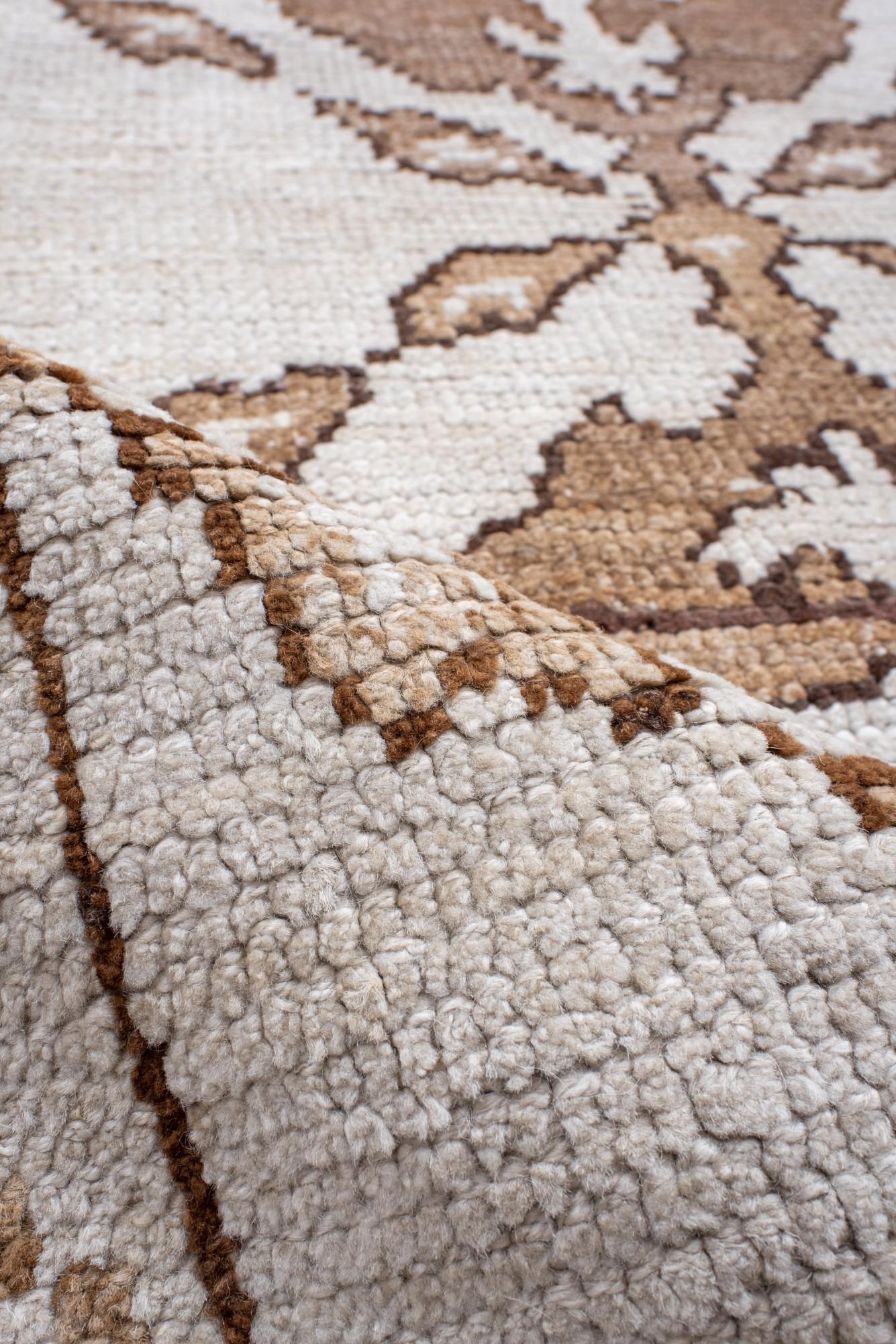 Kars-Teppich mit Diamant-Medaillon im Vintage-Stil (Wolle) im Angebot