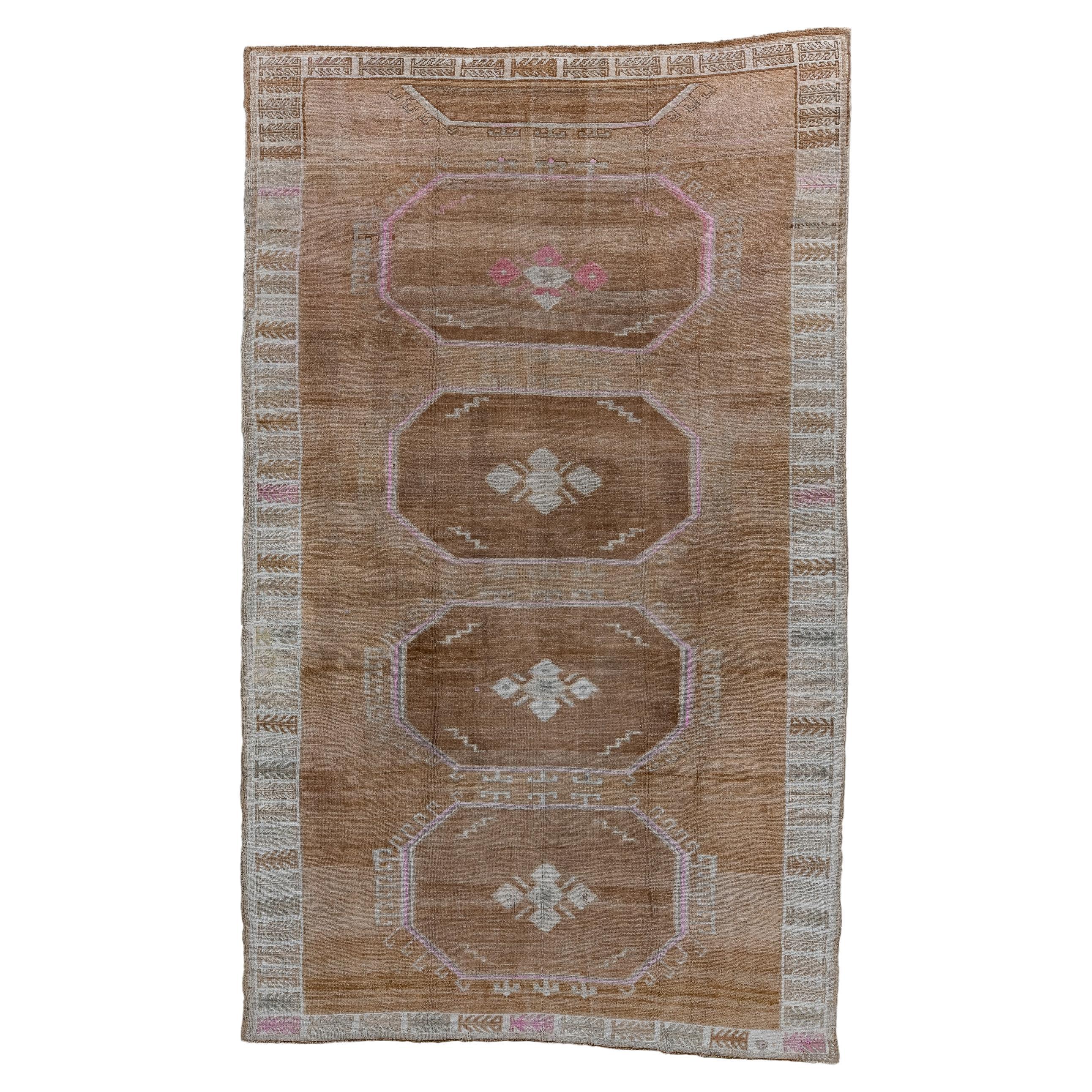 Vintage Kars Rug with Four Medallions