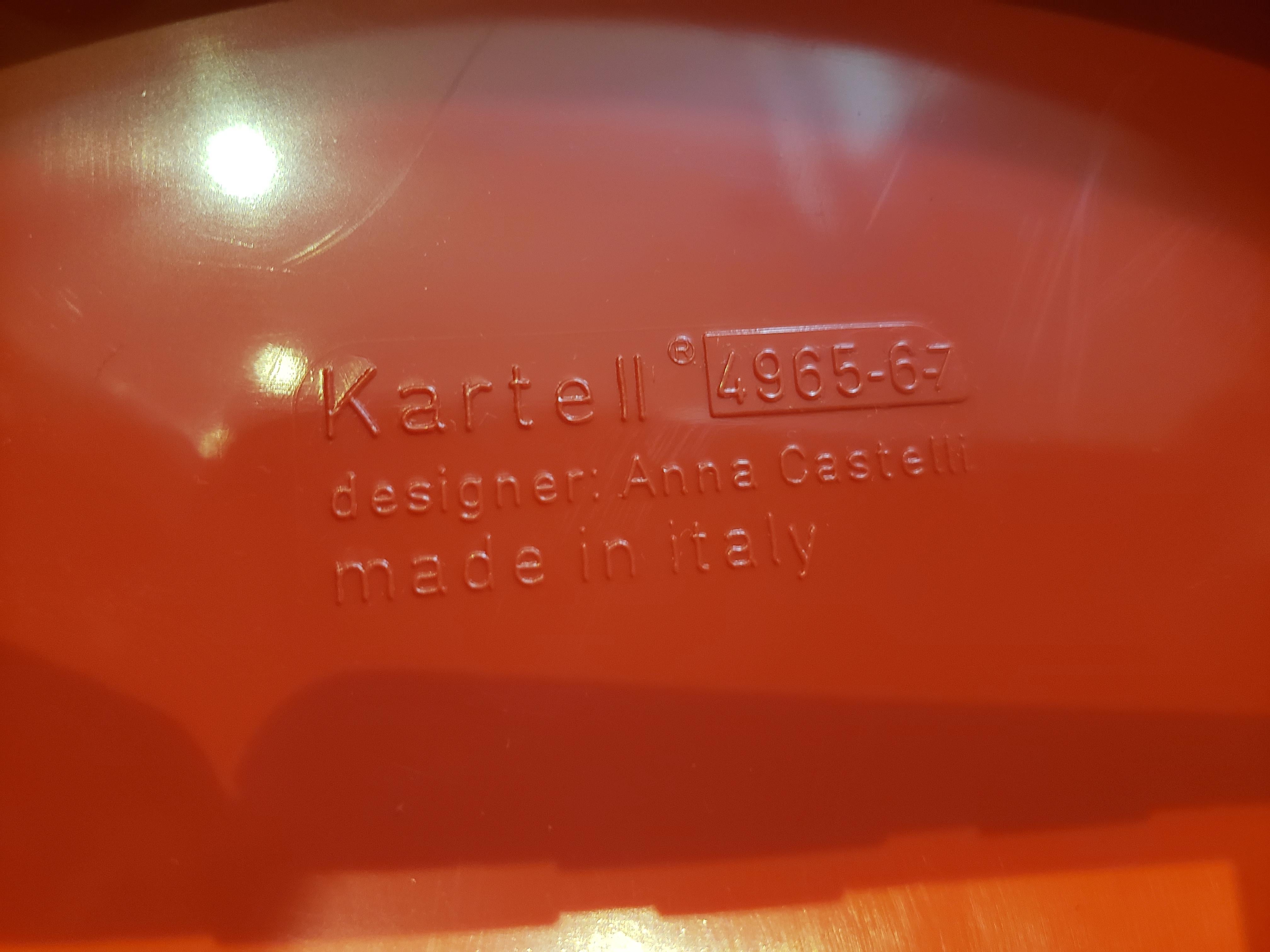 Plastic Vintage Kartell Componibili Two-Tier Cabinet Side Table