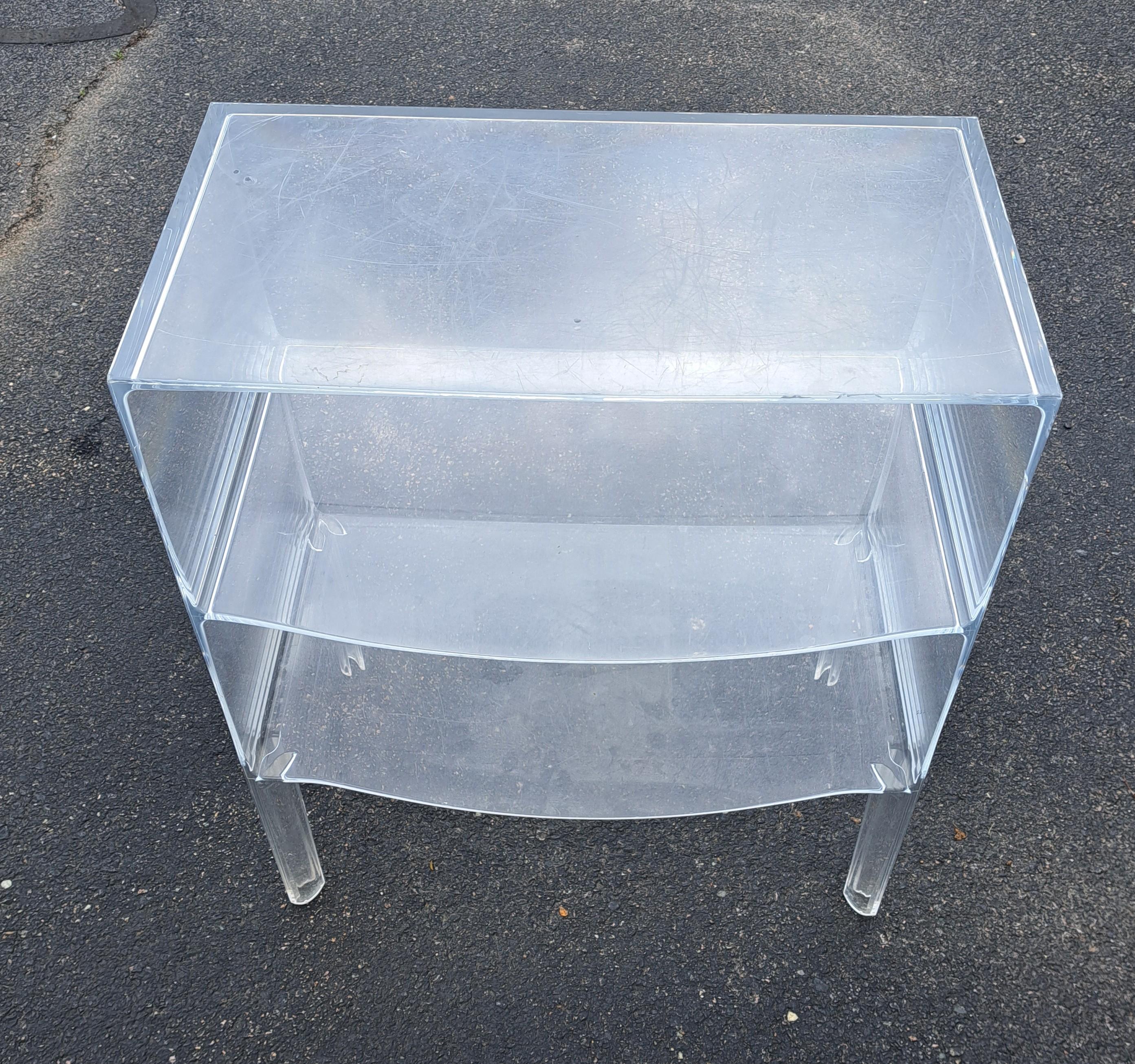 Mid-Century moderno Armadio/libreria vintage in lucite di Kartell Ghost Buster di Phillippe Starck in vendita