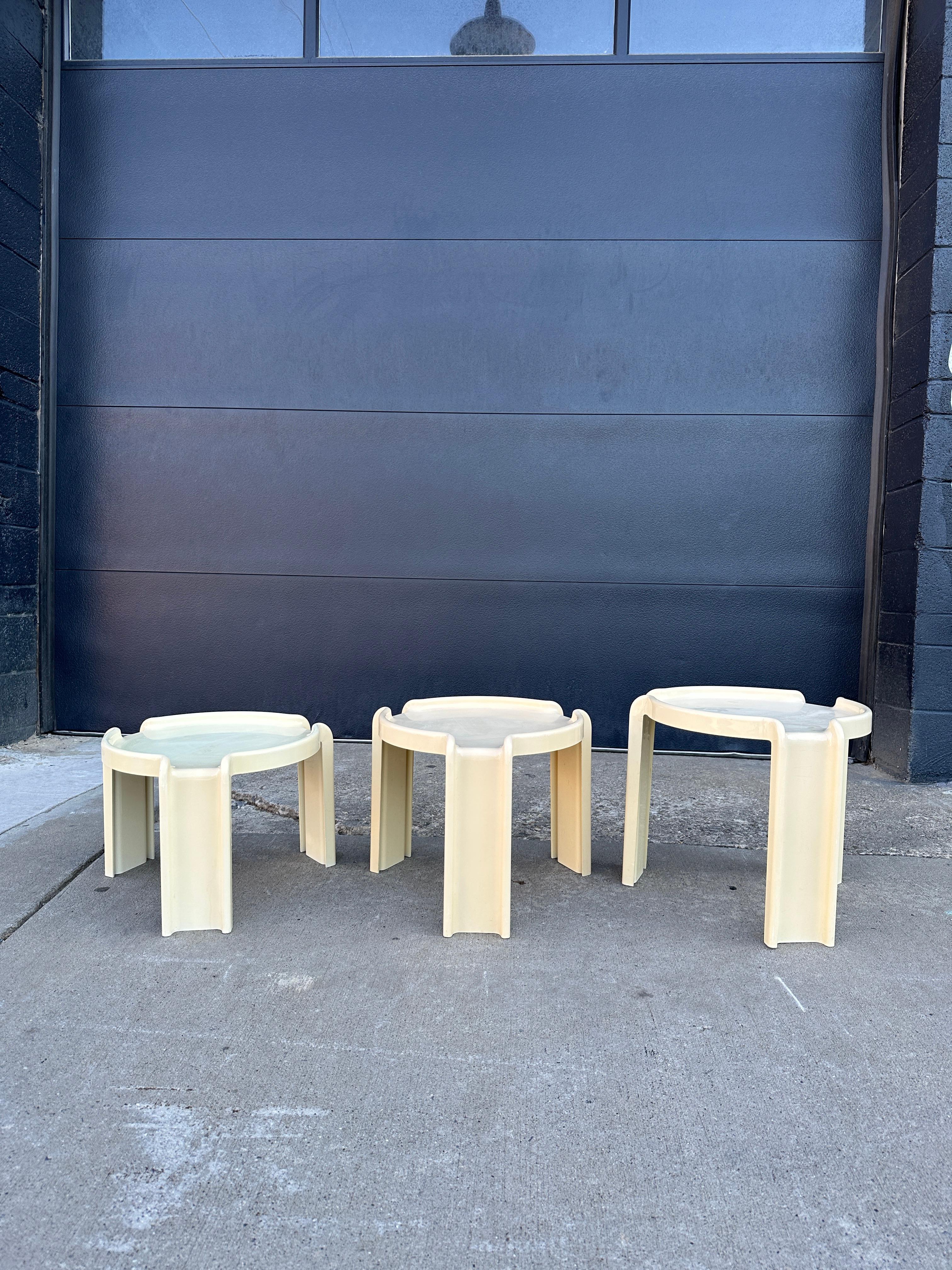Late 20th Century Vintage Kartell Nesting Tables by Giotto Stoppino